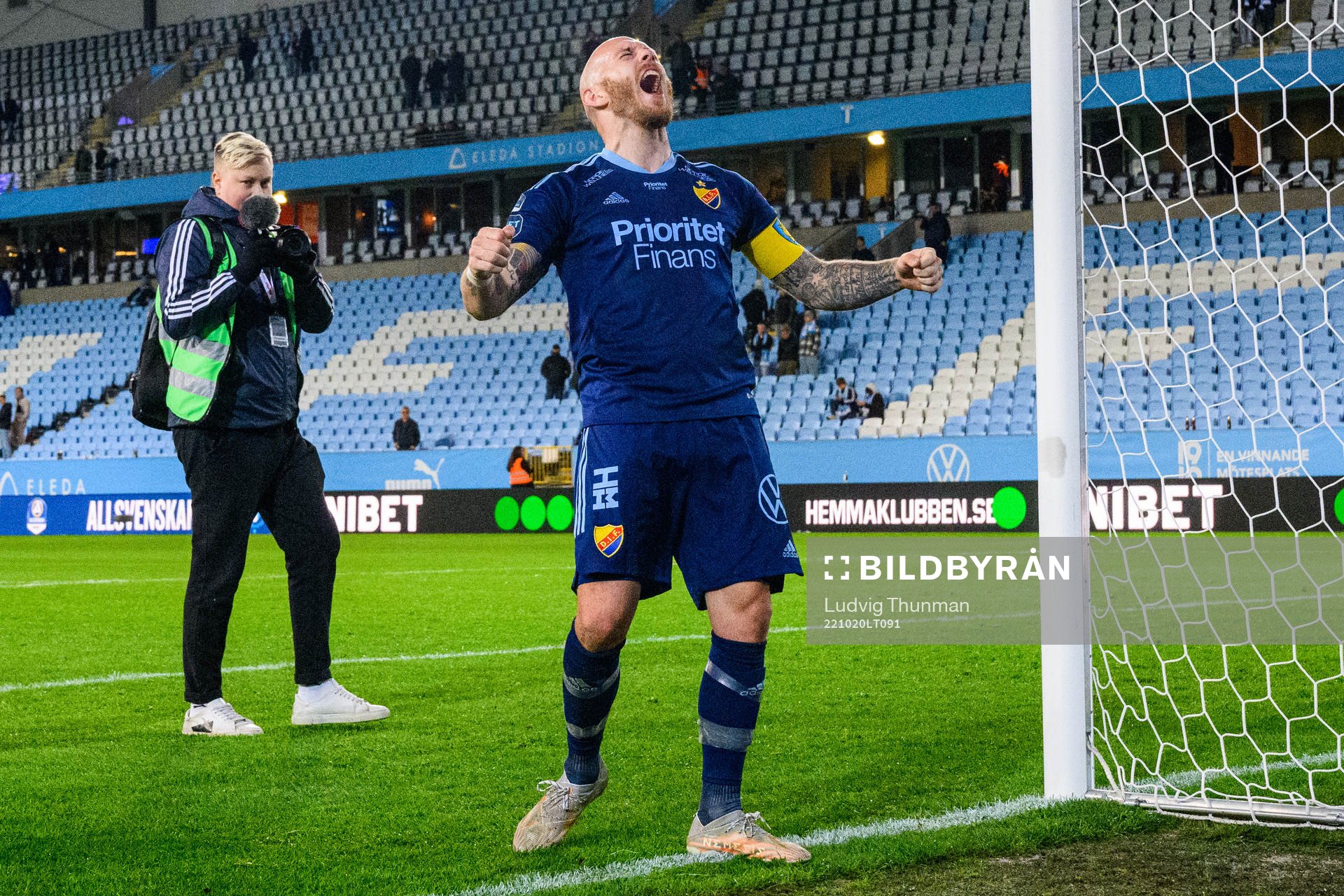 Djurgårdens Magnus Eriksson jublar
