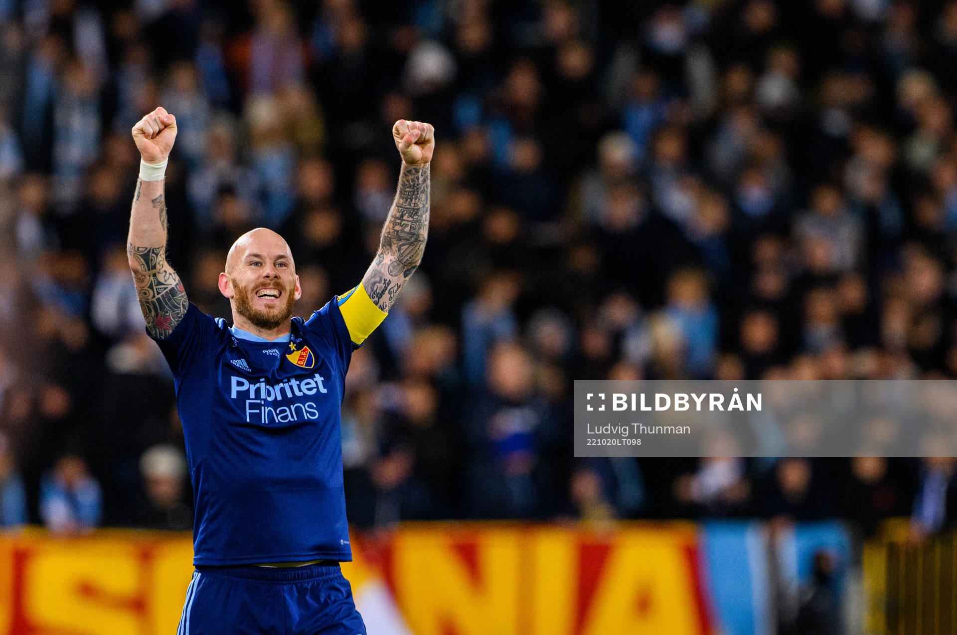 Djurgårdens Magnus Eriksson jublar