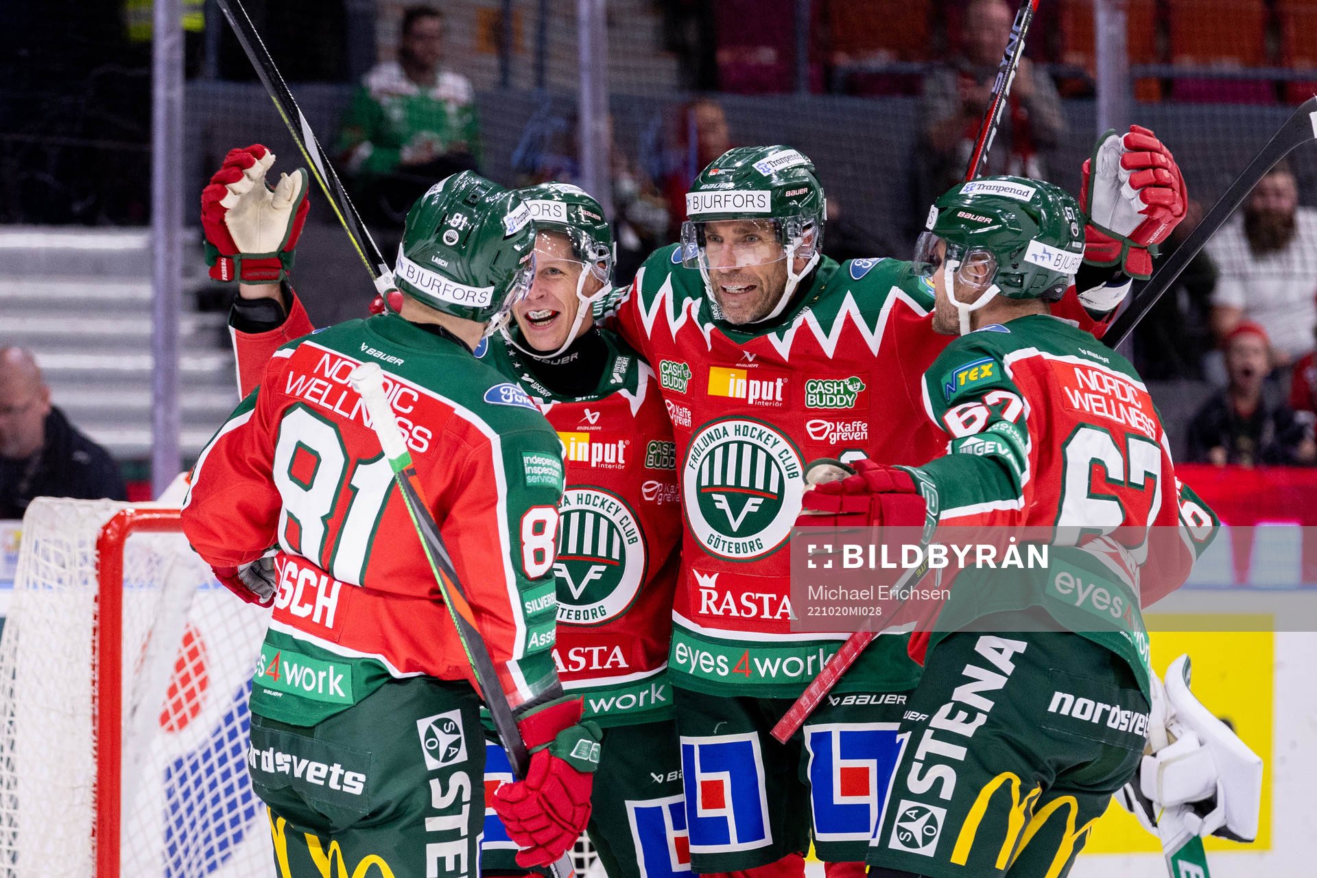 Frölundas Joel Lundqvist jublar
