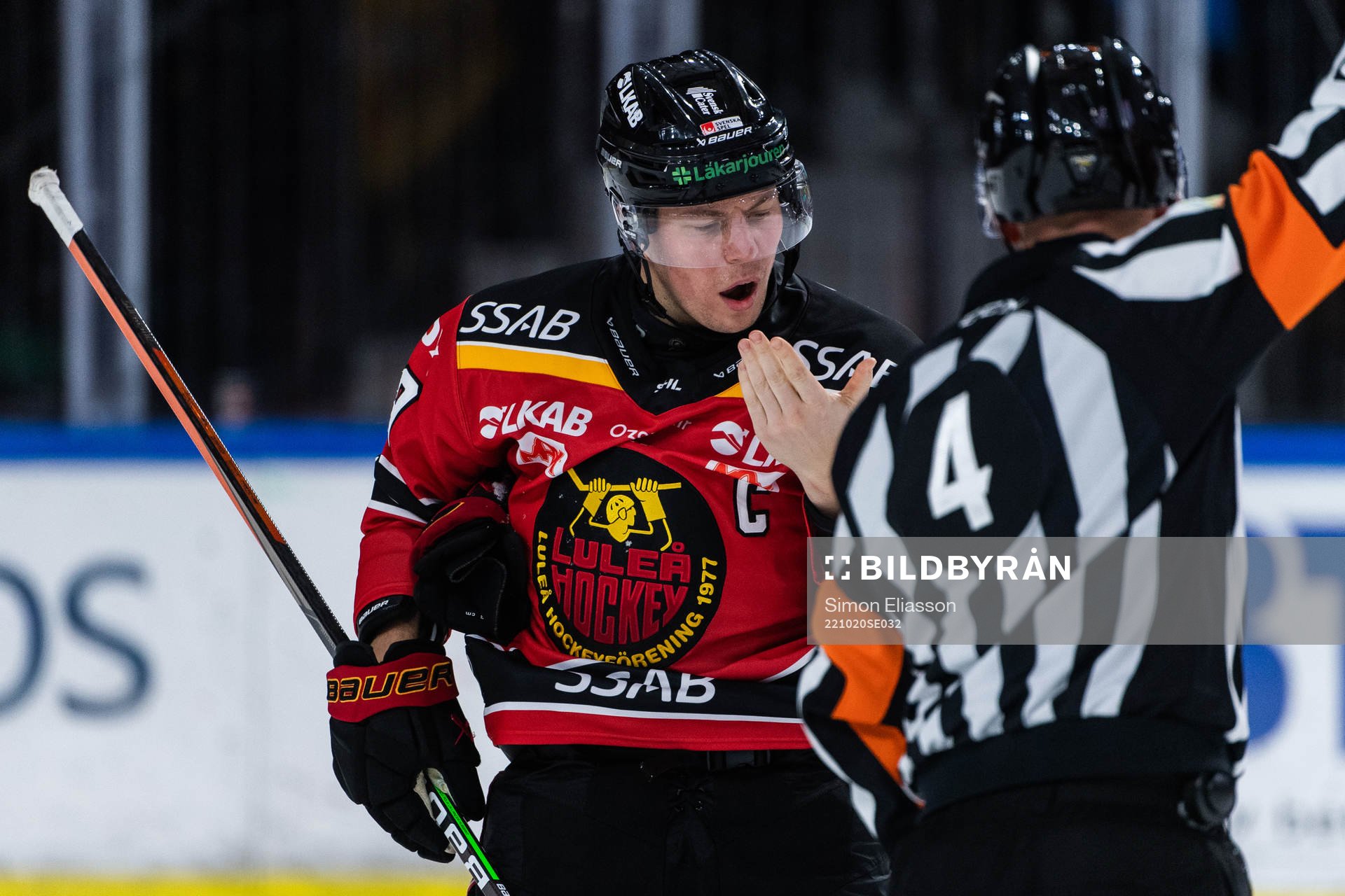 Luleås Erik Gustafsson har ont