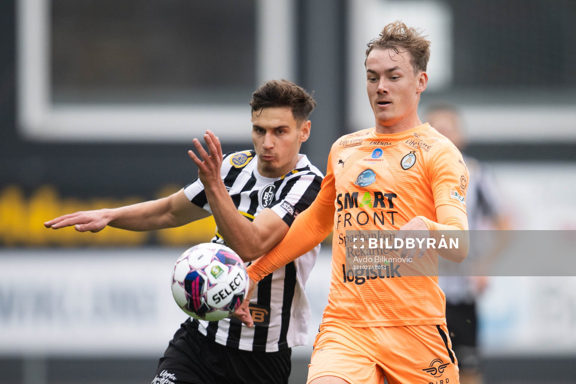 Landskronas Camil Jebara och AFC Eskilstunas Anton Ekeroth