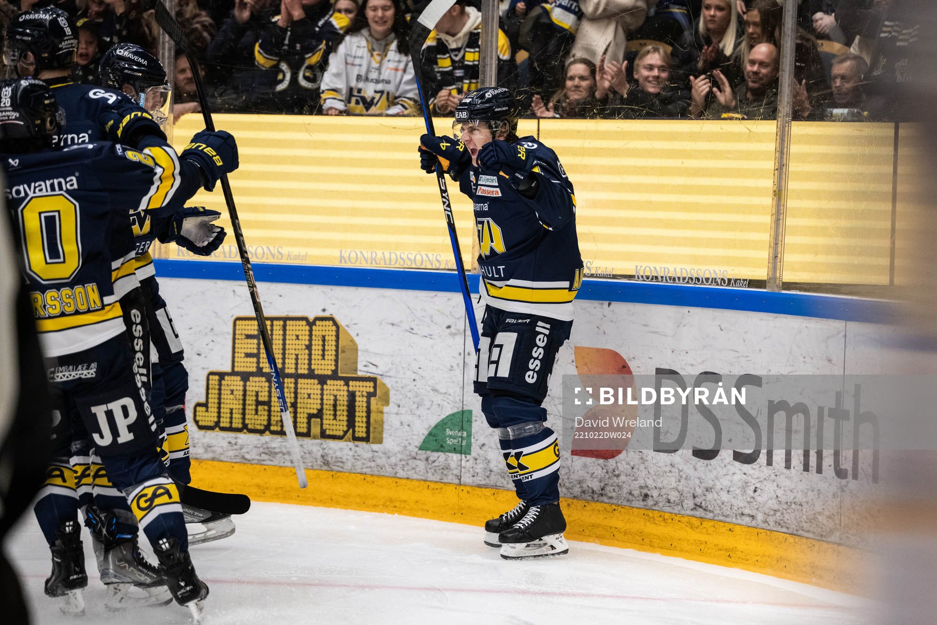 HV71s Emil Andrae jublar