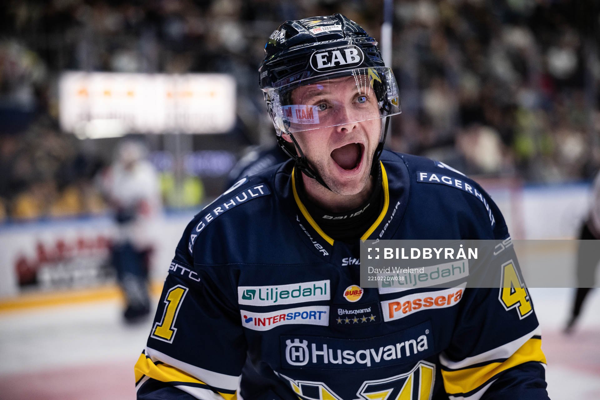 HV71s Chad Billins jublar