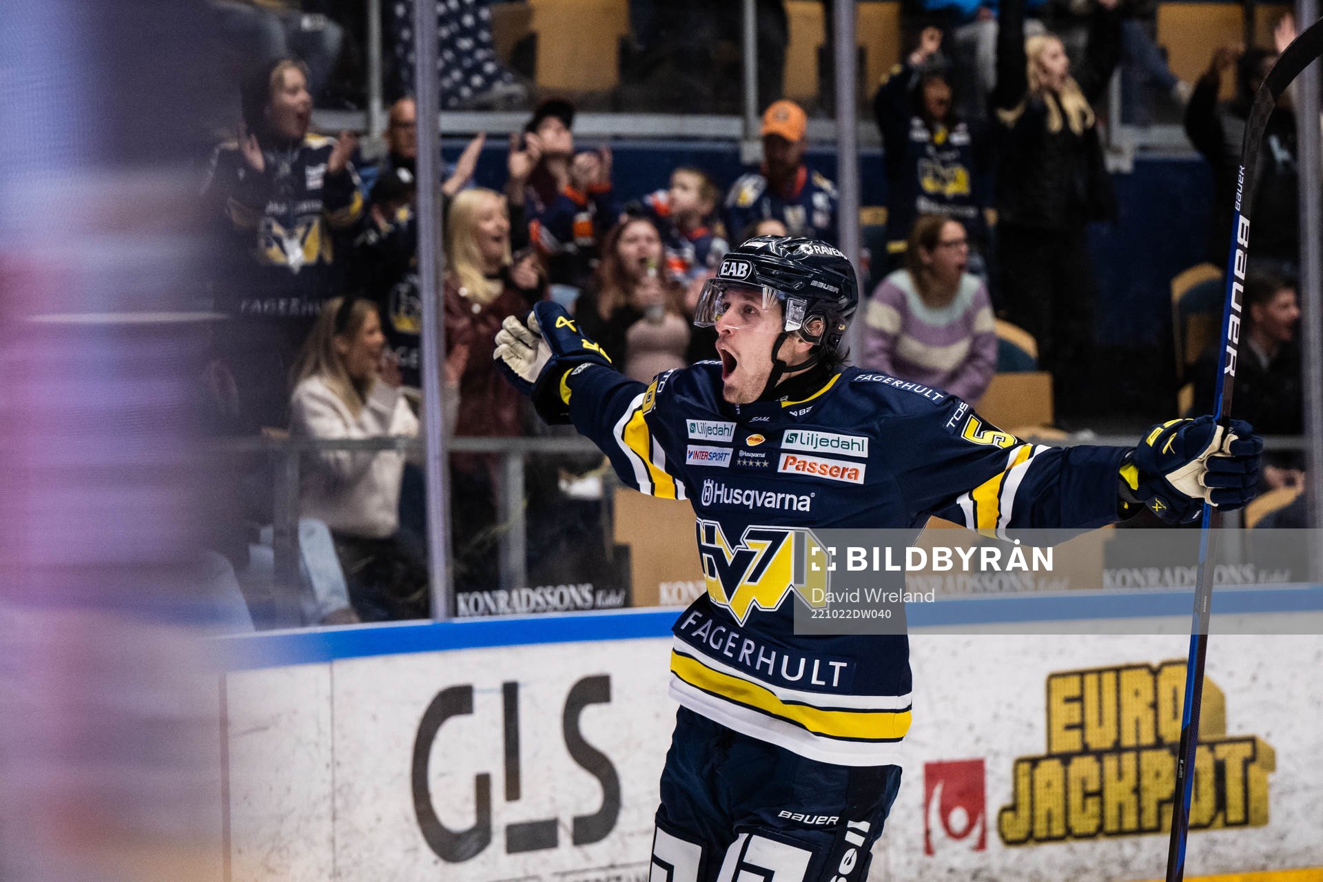 HV71s Fredrik Forsberg jublar
