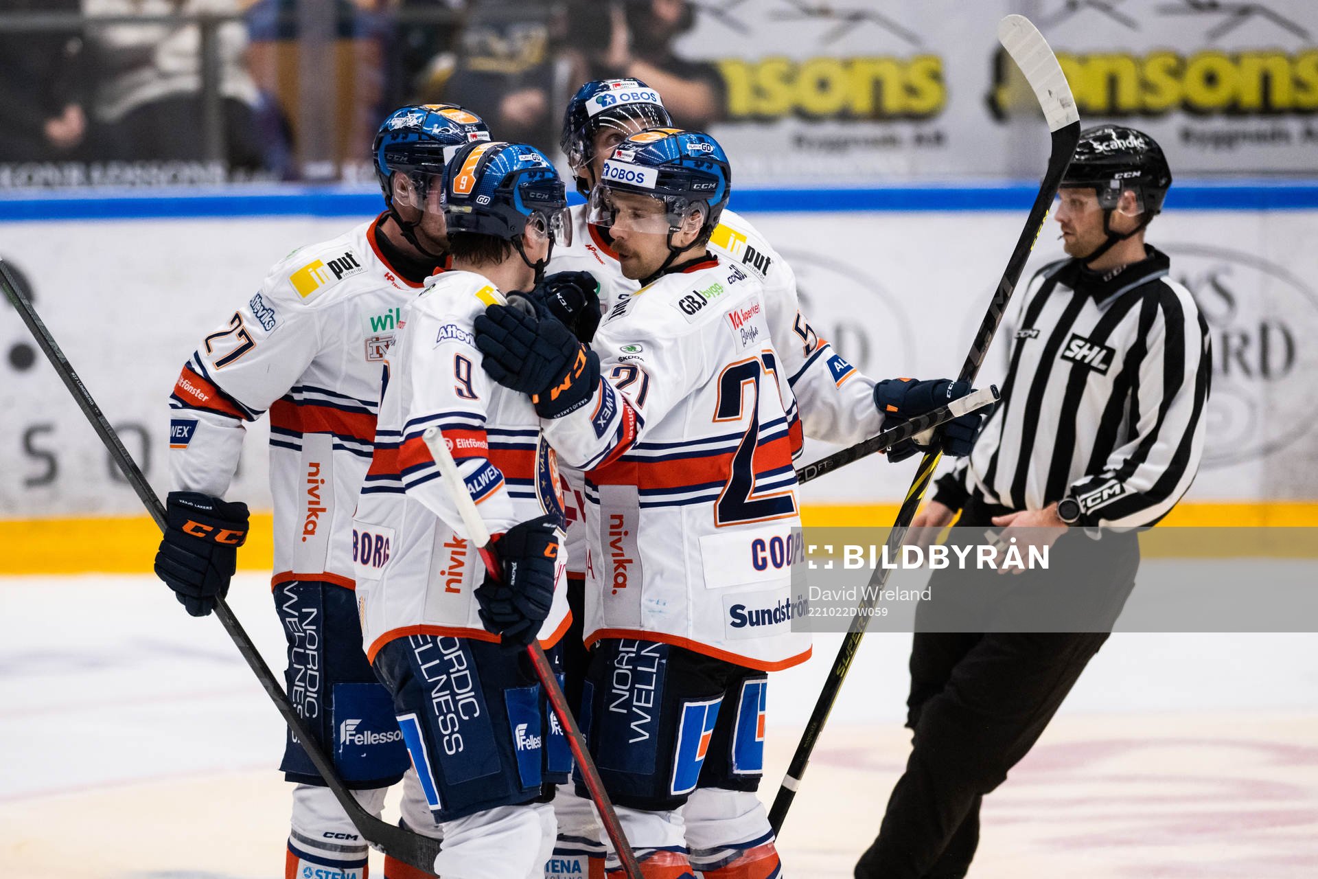 Växjös spelare jublar