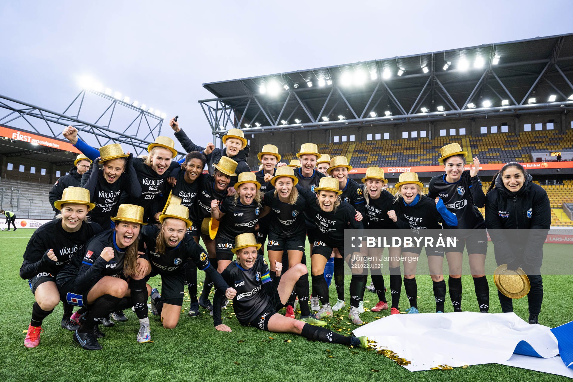 Växjös spelare jublar