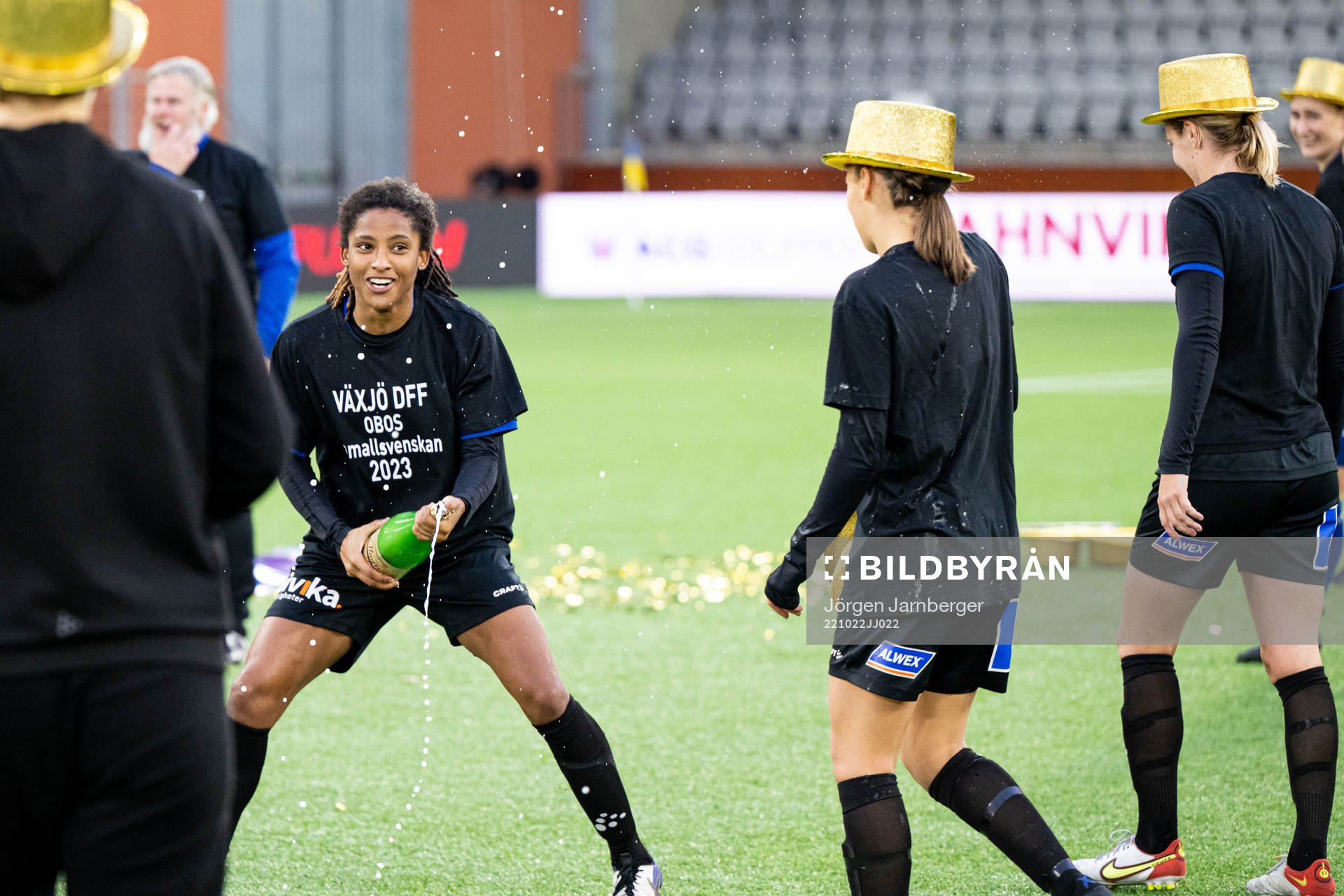 Växjös spelare jublar