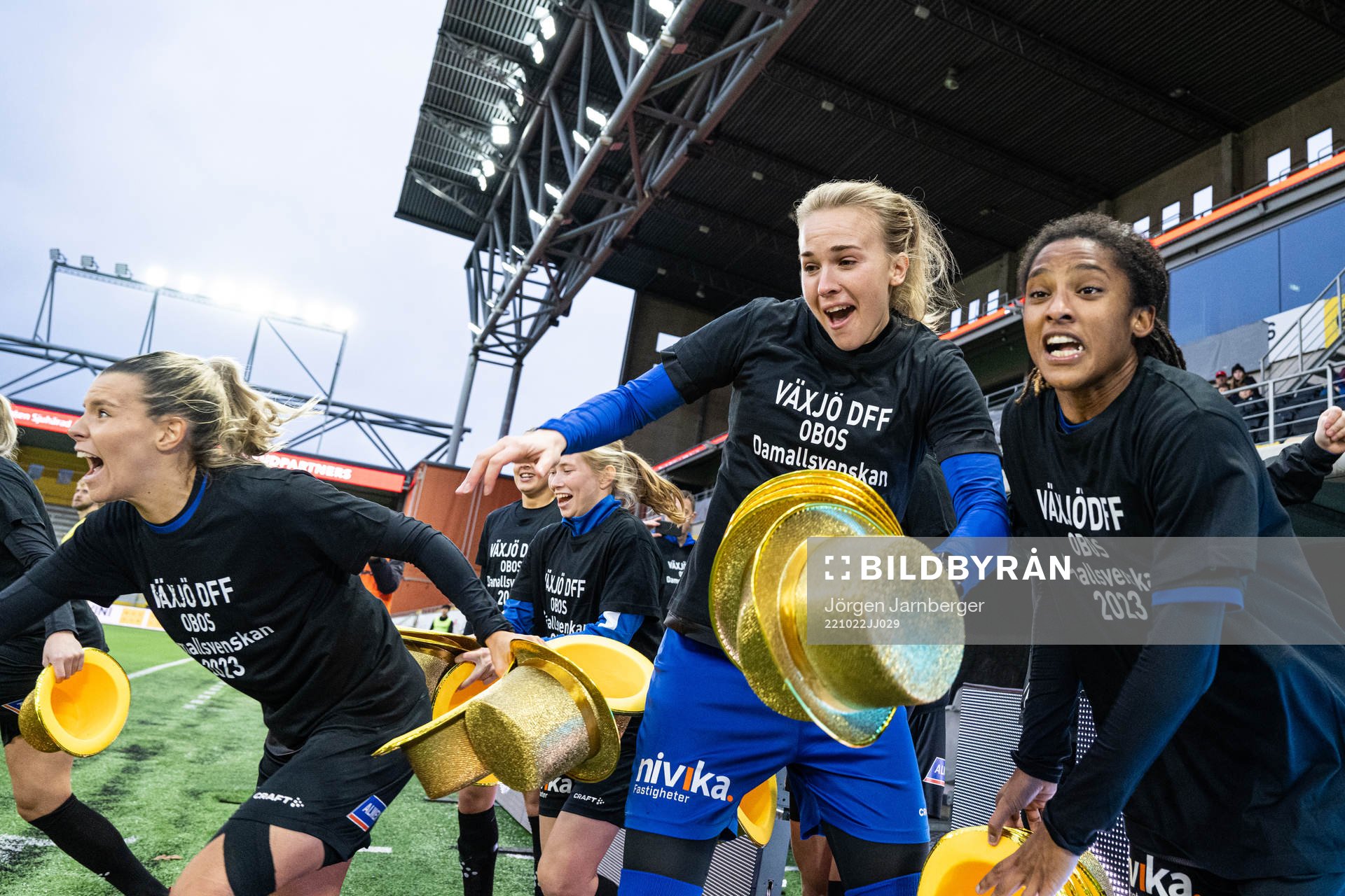 Växjös spelare jublar
