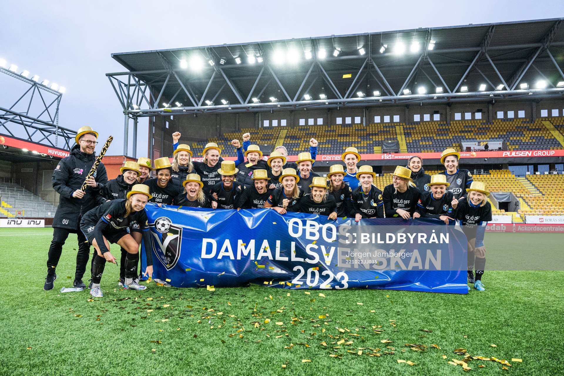 Växjös spelare jublar