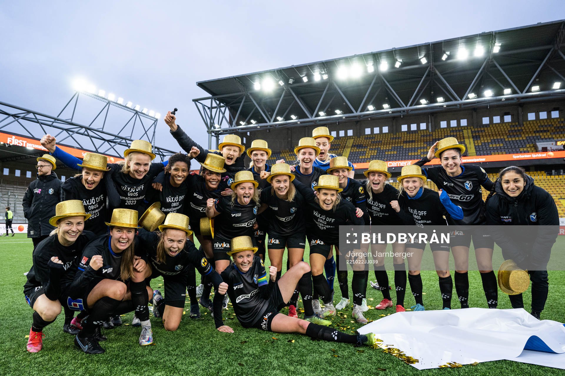 Växjös spelare jublar