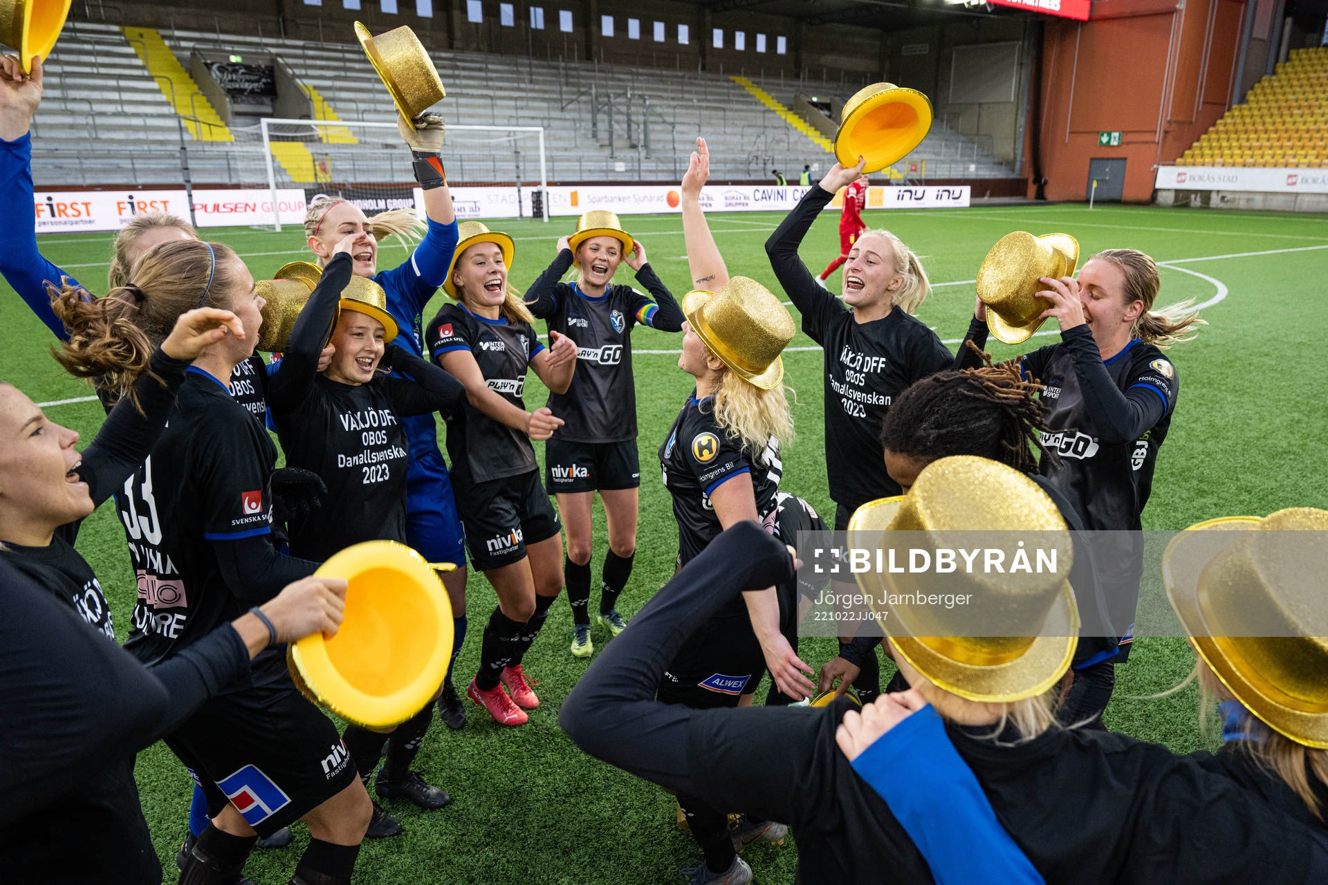Växjös spelare jublar