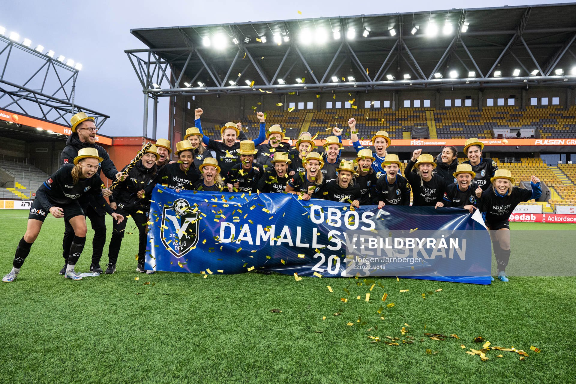 Växjös spelare jublar