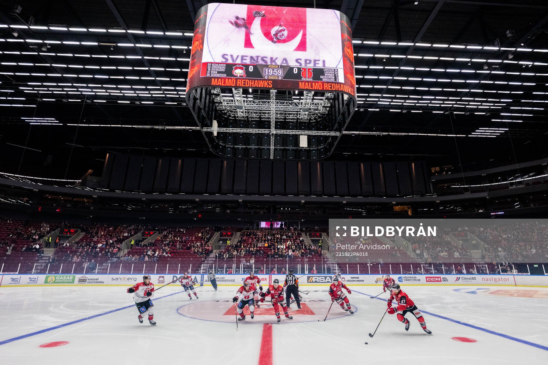 Glest på läktarna i Malmö Arena