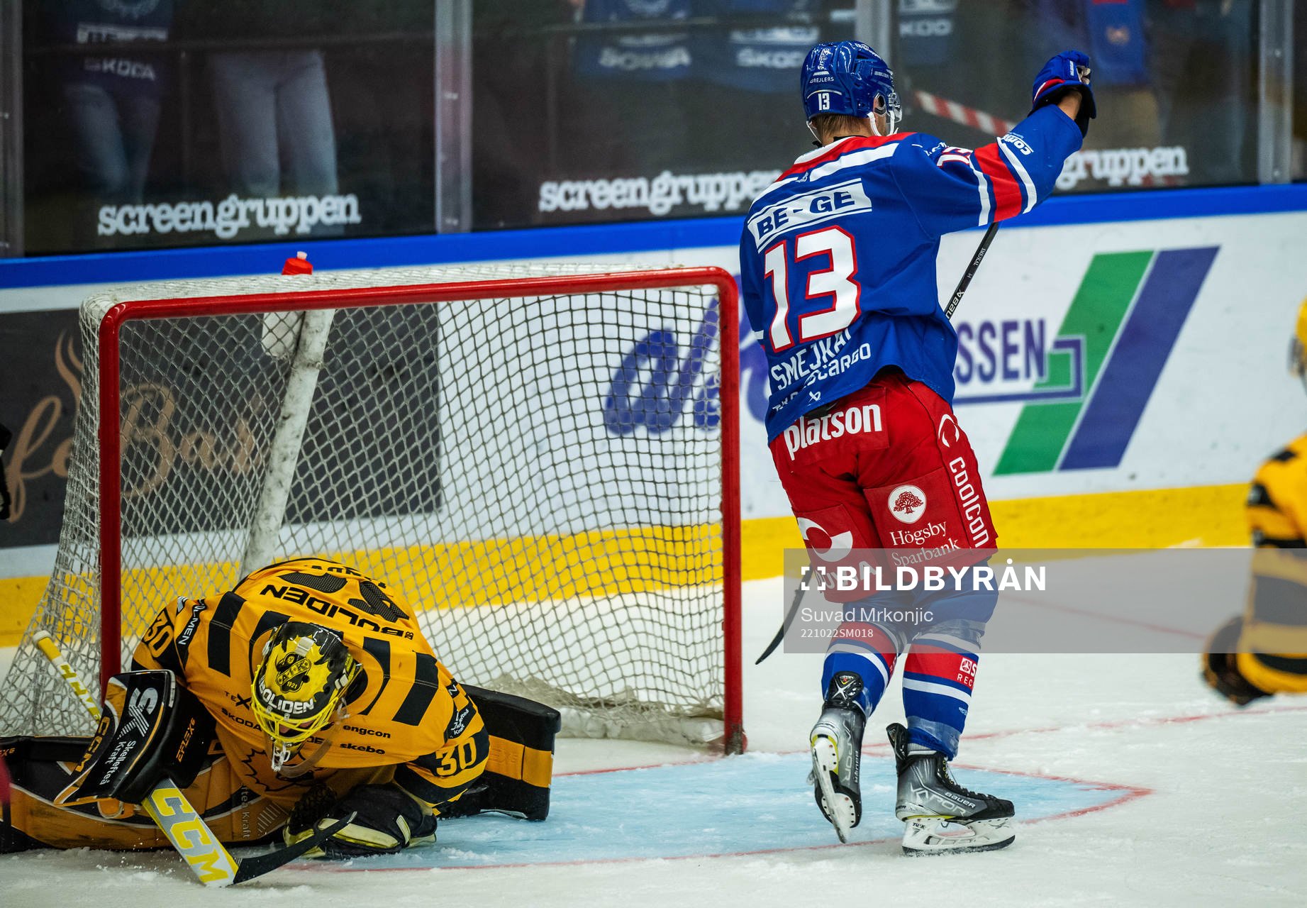Oskarshamns Jiri Smejkal gör 1-1 bakom Skellefteås