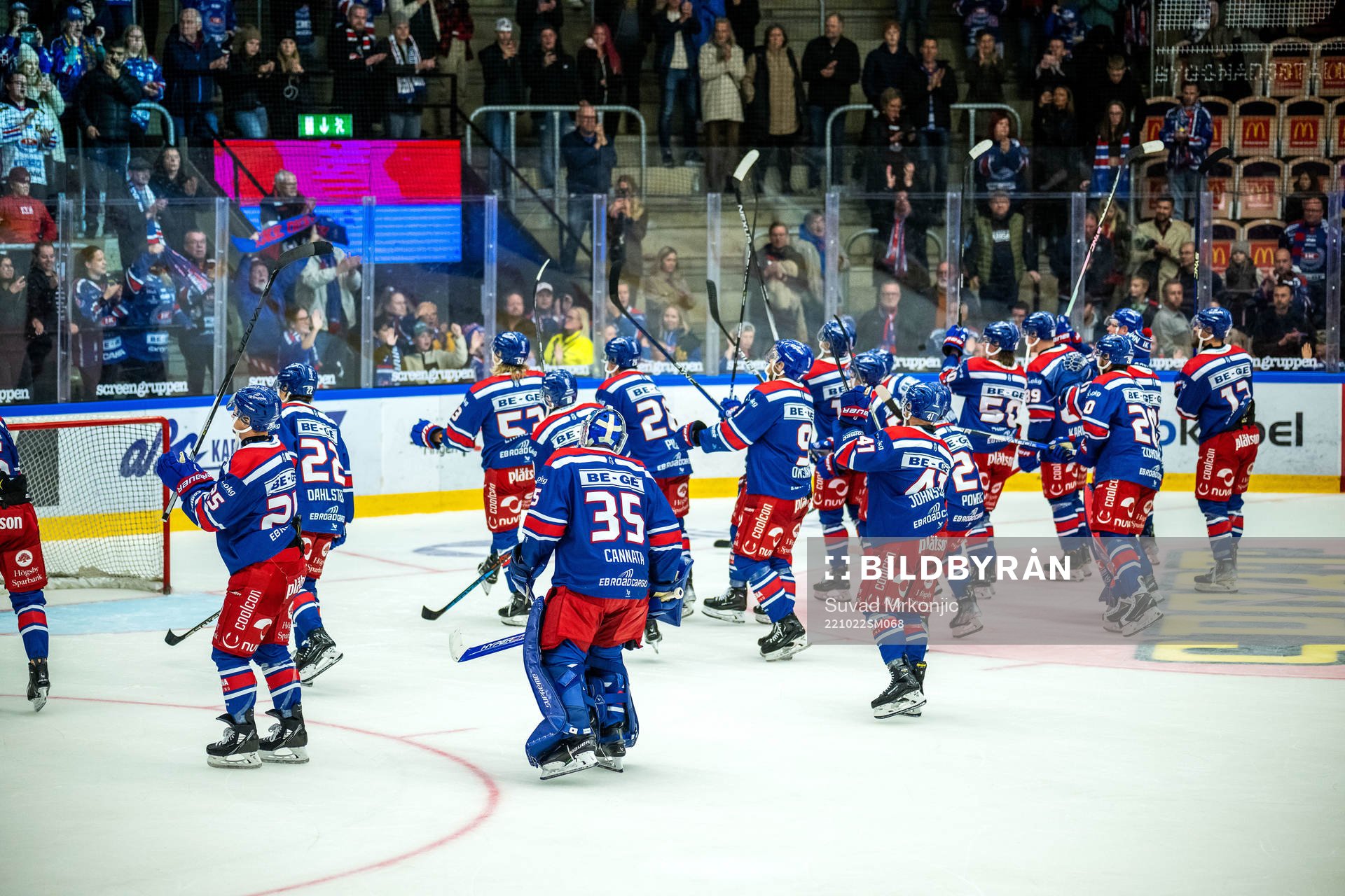 Oskarshamns spelare jublar