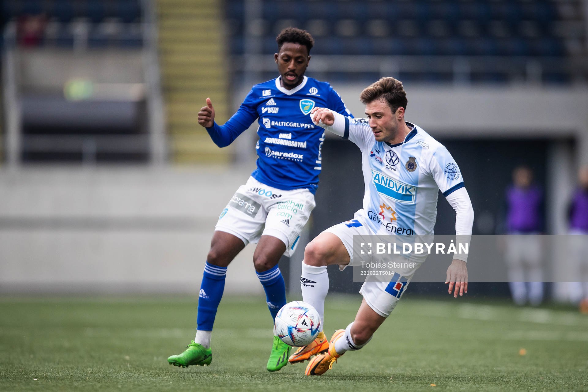 Umeå FCs Ibrahim Habib och Gefles Iu Ranera Grau