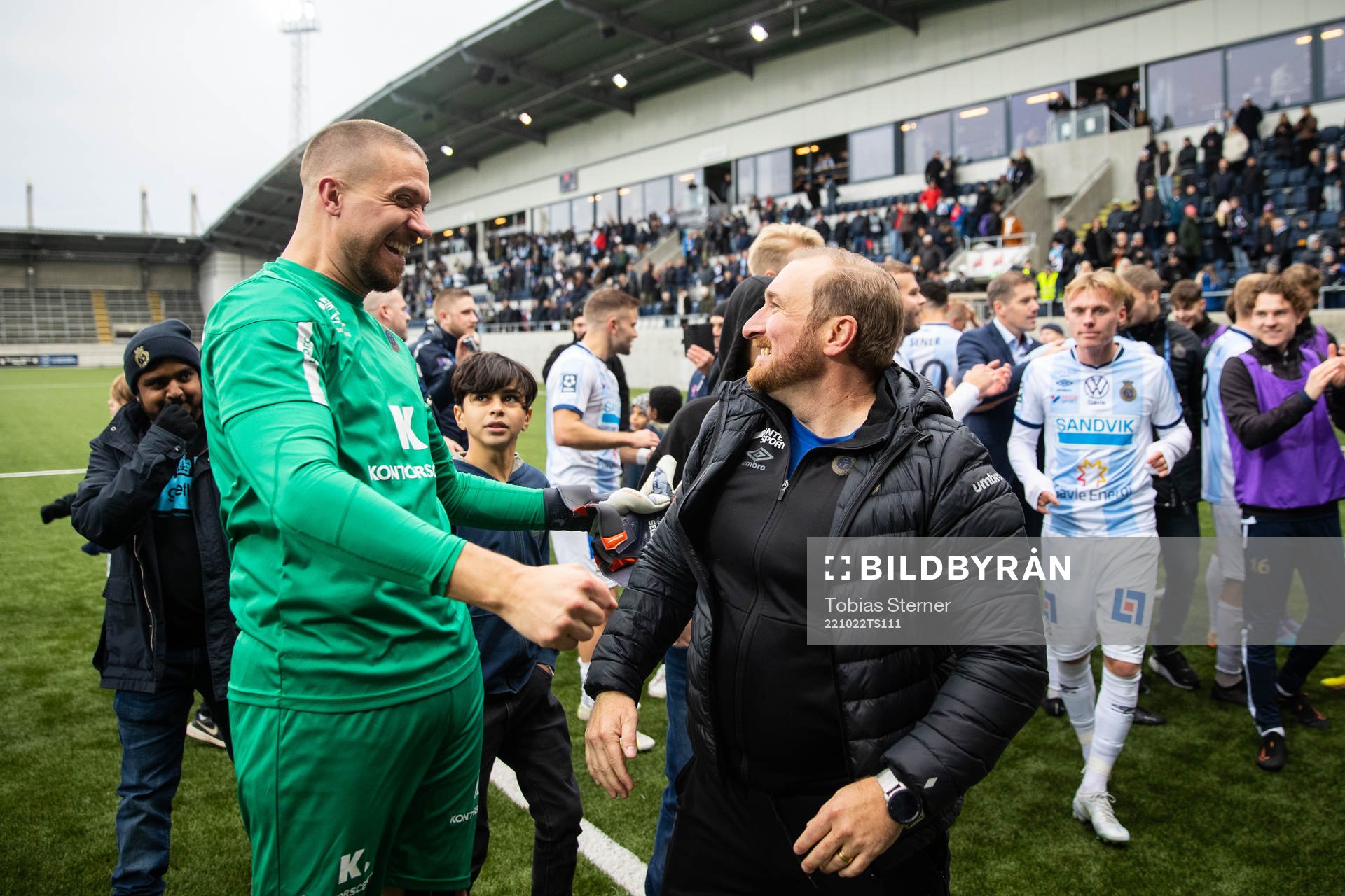 Gefles målvakt Tim Markström och tränare Mikael