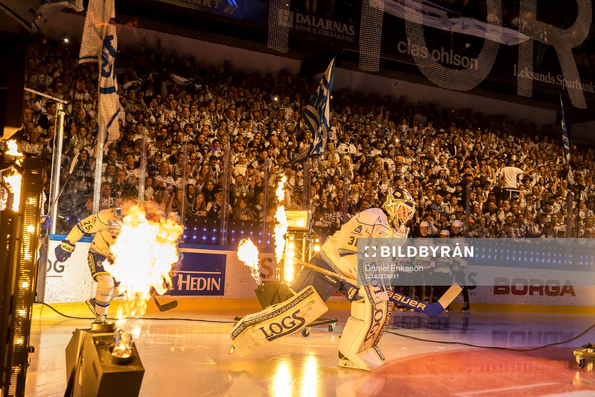Leksands målvakt Kasimir Kaskisuo innan ishockeymatchen i