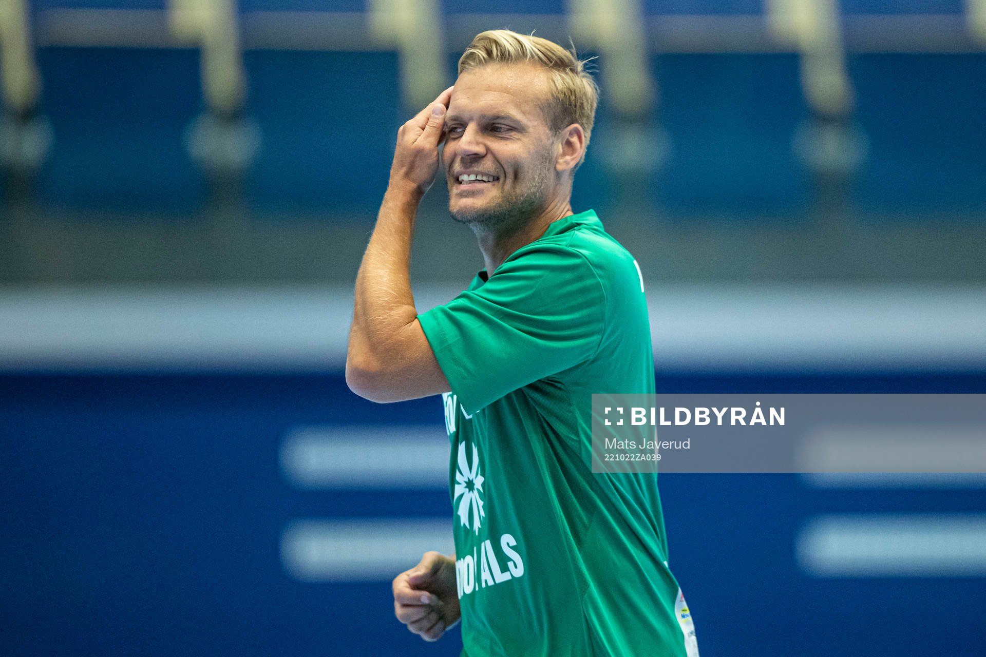 Vilirare-Östs Johan Arneng under fotbollsmatchen i För livet cupen mot ALS mellan Vilirare-Dams och Vilirare-ÖST den 22 oktober 2022 i Malmö.