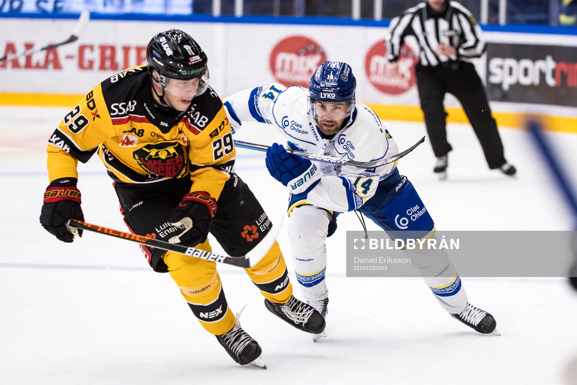 Luleås Erik Gustafsson och Leksands Oskar Lang