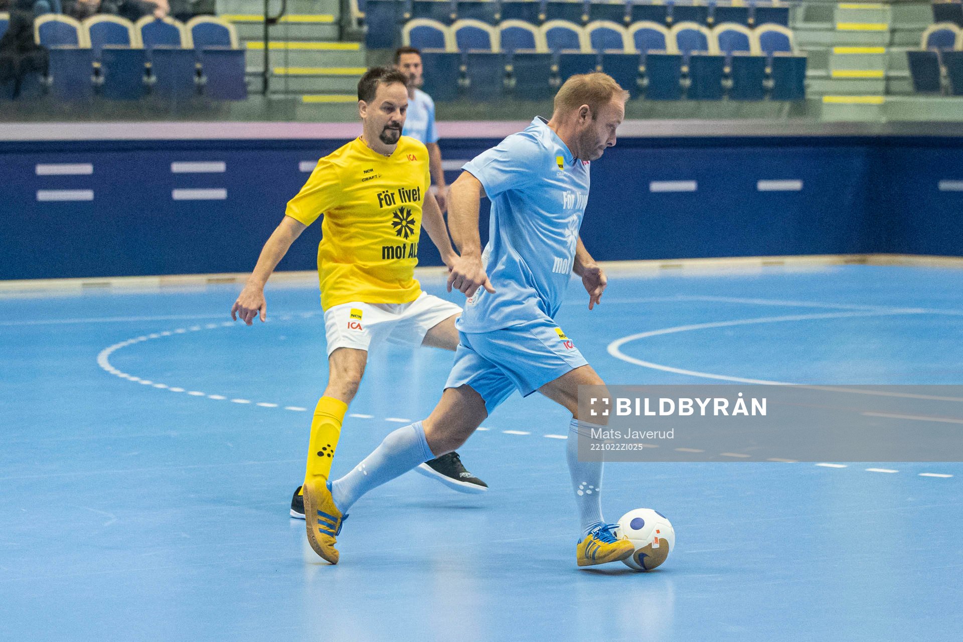 Malmölirares Anders Andersson under fotbollsmatchen i För livet cupen mot ALS mellan Malmölirare och IFK65:ors den 22 oktober 2022 i Malmö.
