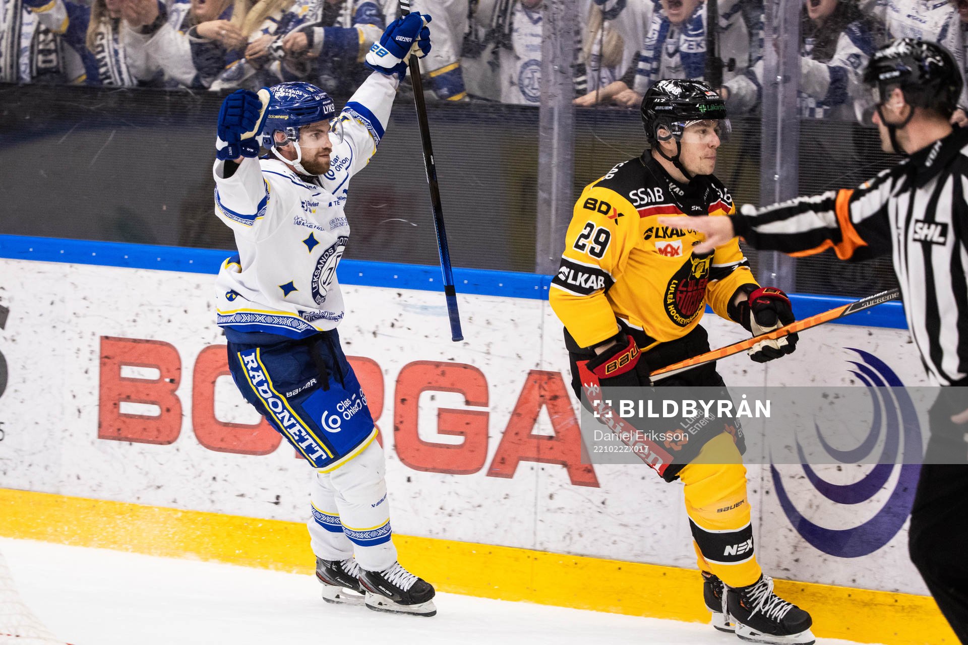 Leksands Oskar Lang jublar