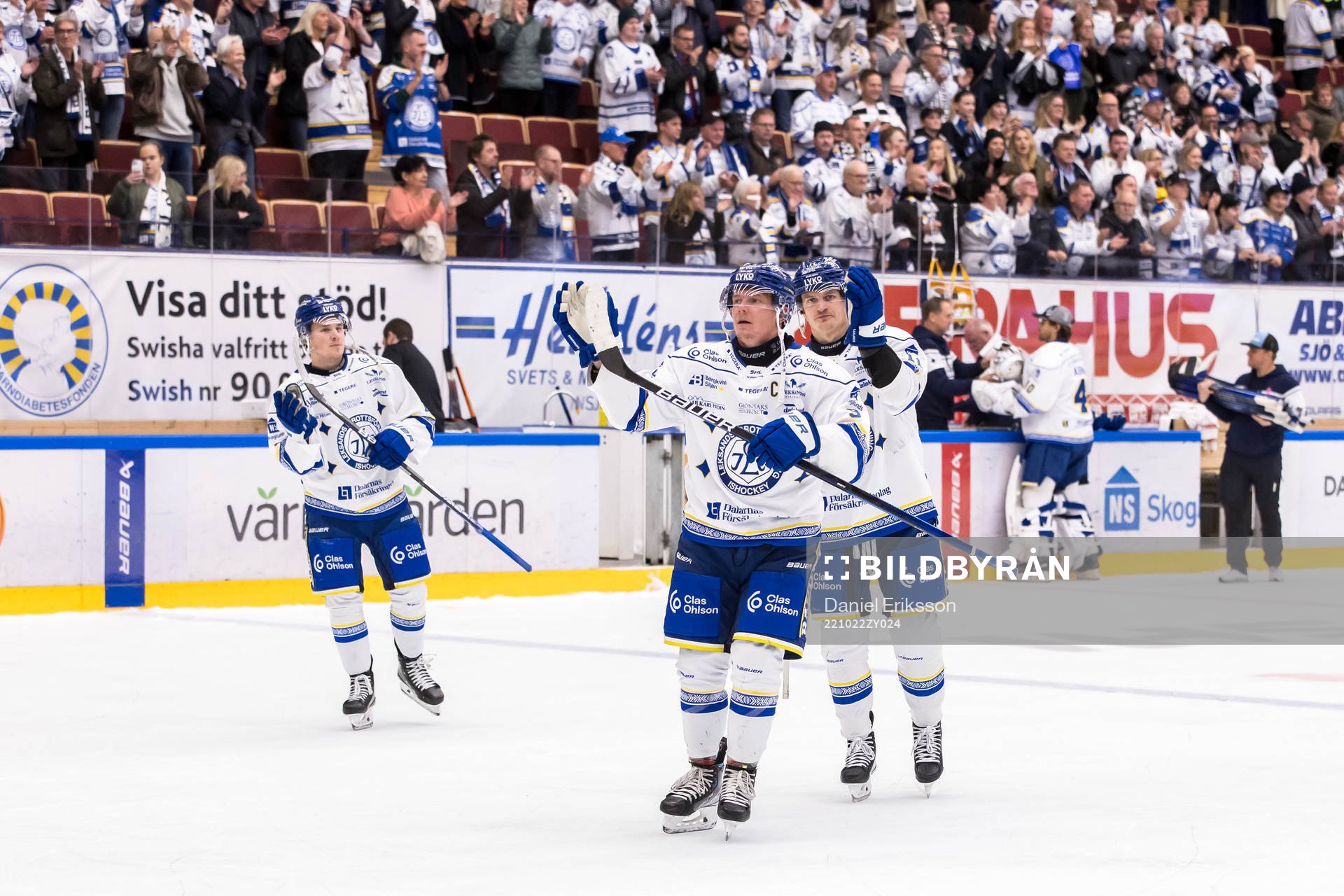 Leksands spelarna jublar