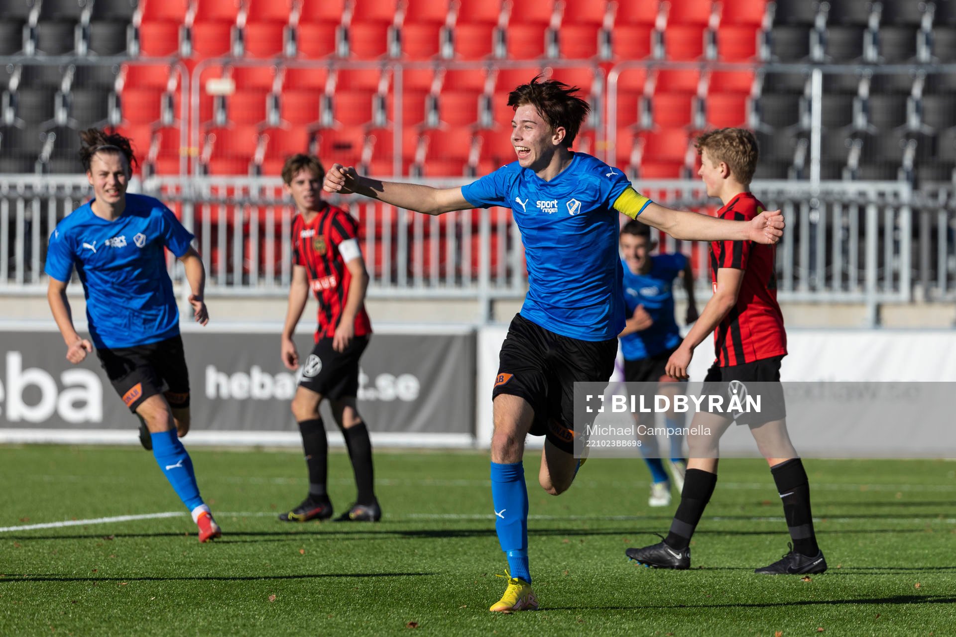 Halmstads Vincent Johansson jublar