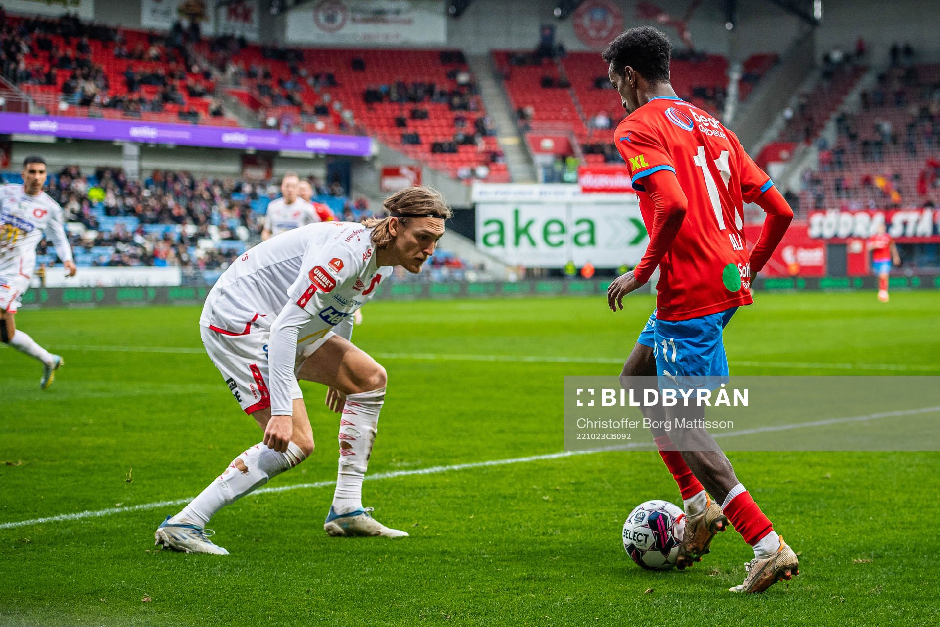 Degerfors Gustav Granath och Helsingborgs Taha Ali