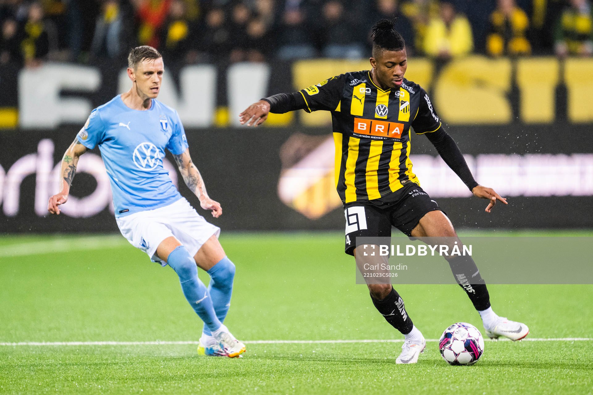Malmö FFs Søren Rieks och Häckens Franklin Degaulle Tebo
