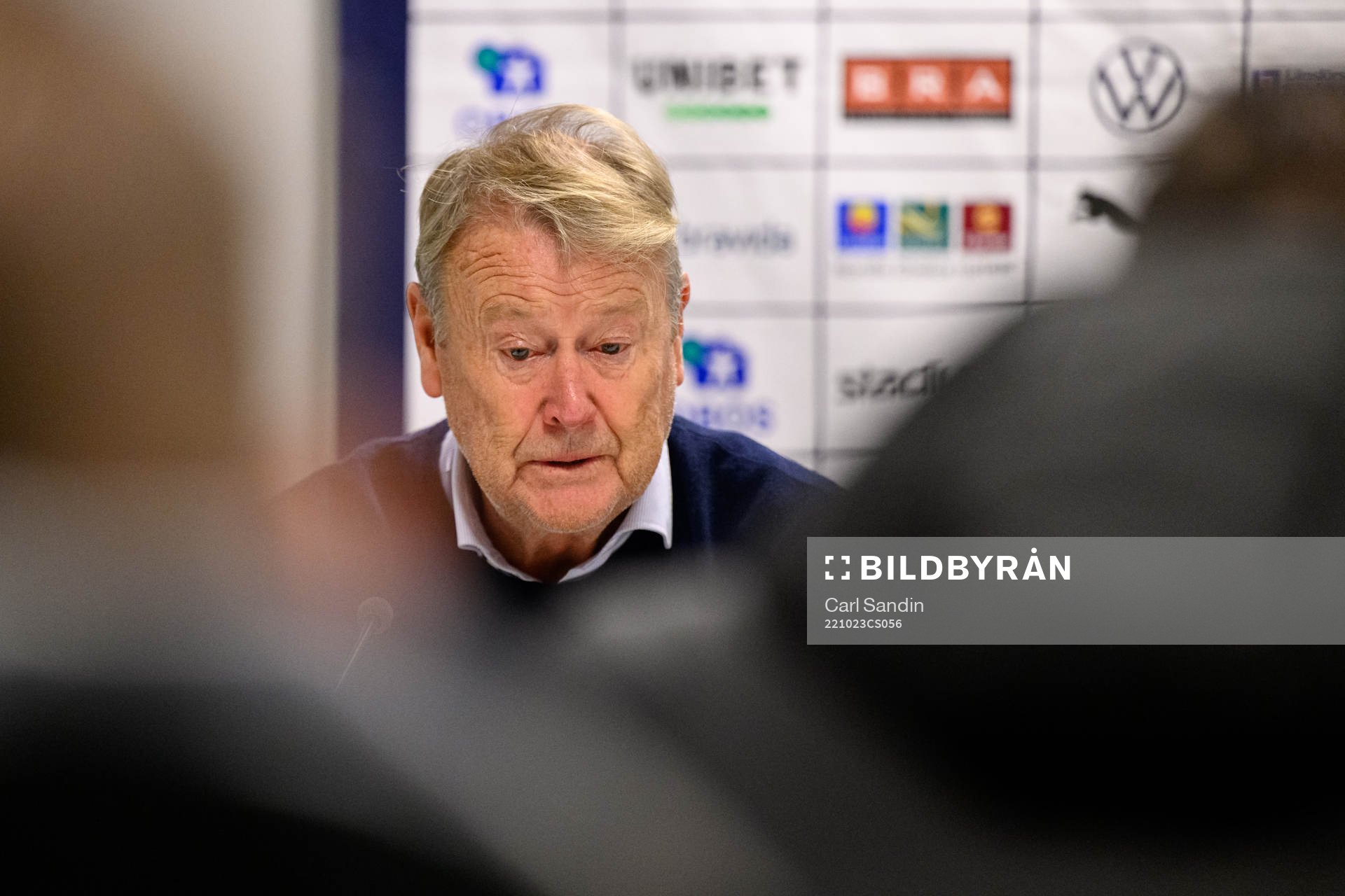 Malmö FFs tränare Åge Hareide på en presskonferens