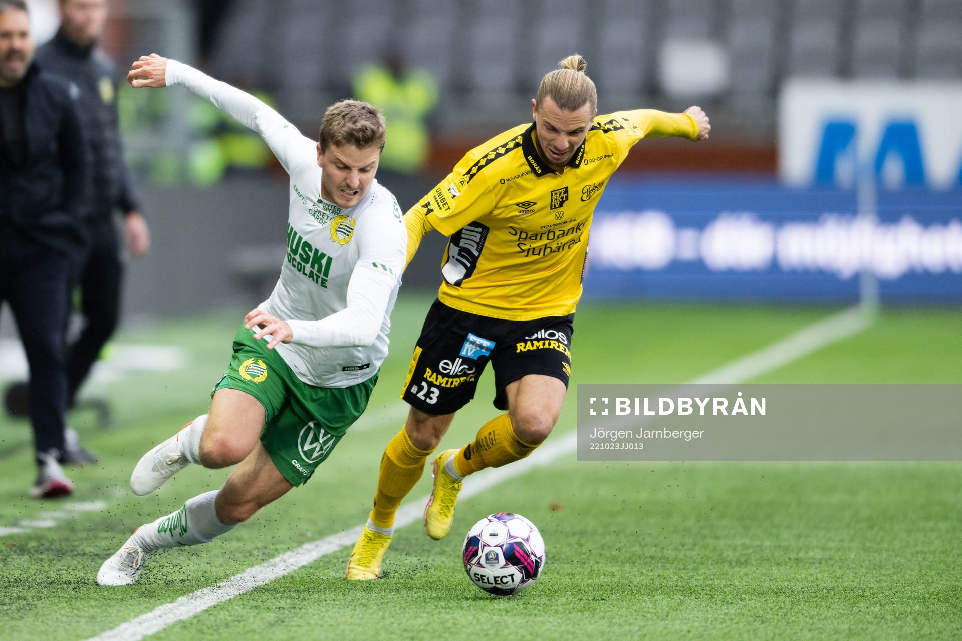 Hammarbys Joel Nilsson och Elfsborgs Niklas Hult