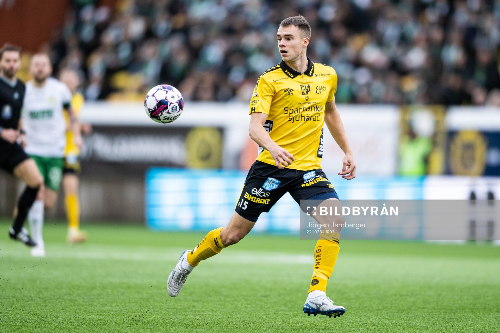 Elfsborgs Leo Väisänen under fotbollsmatchen i Allsvenskan mellan Elfsborg och Hammarby den 23 oktober 2022 i Borås. 
