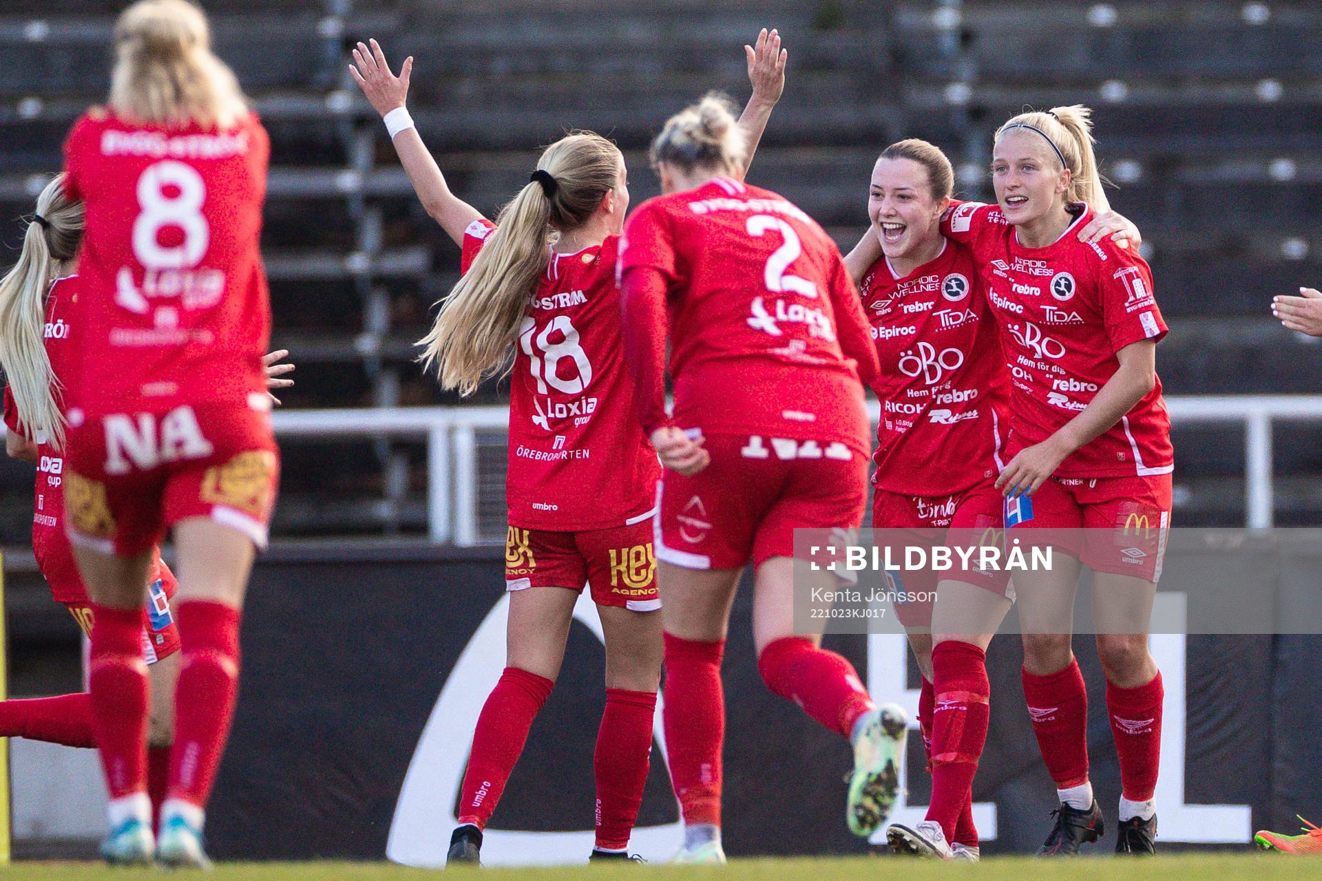 Örebros Katie Lockwood jublar
