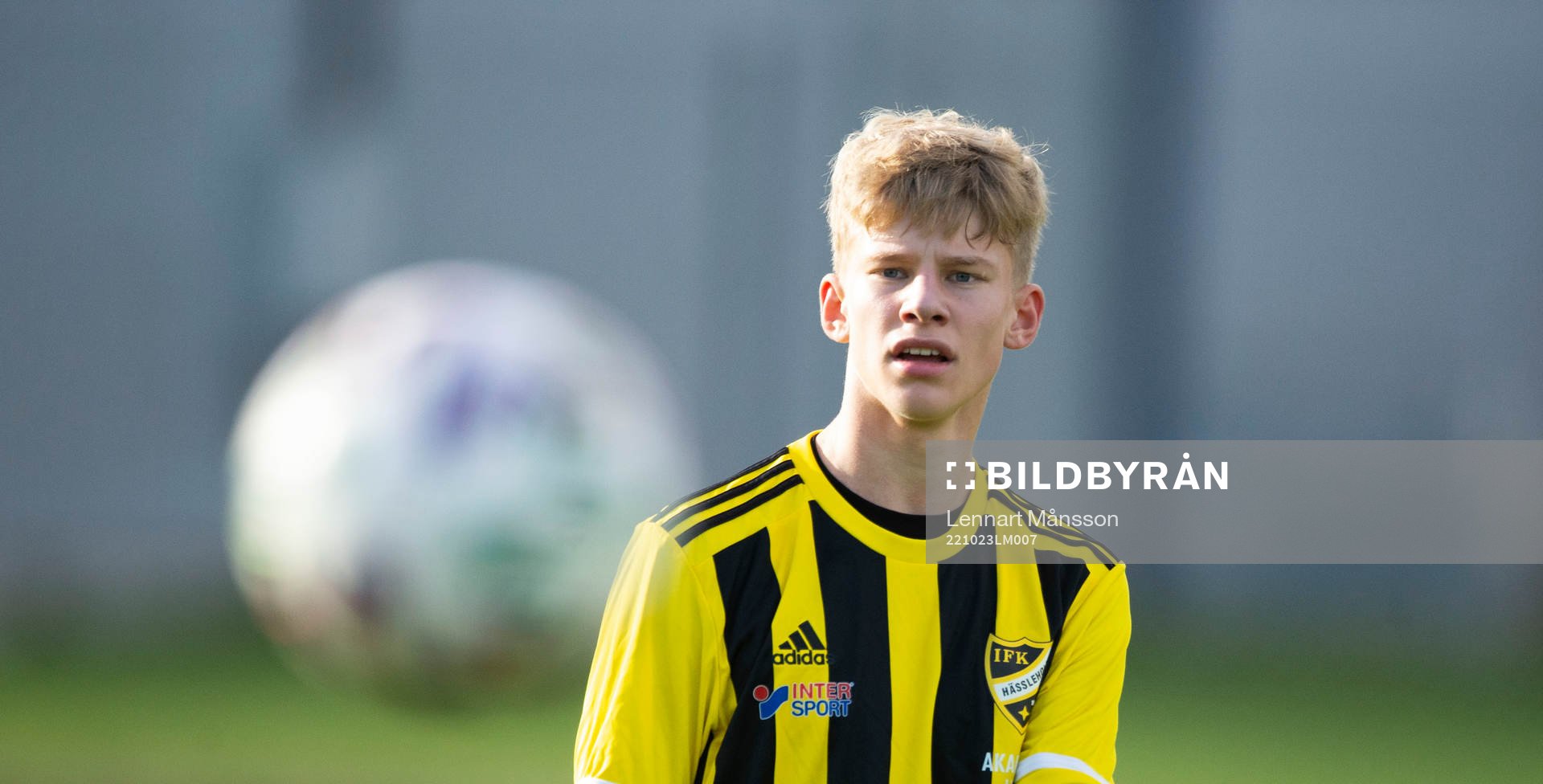 IFK Hässleholms Noel Larsson i juniormatchen, kval, U19,
