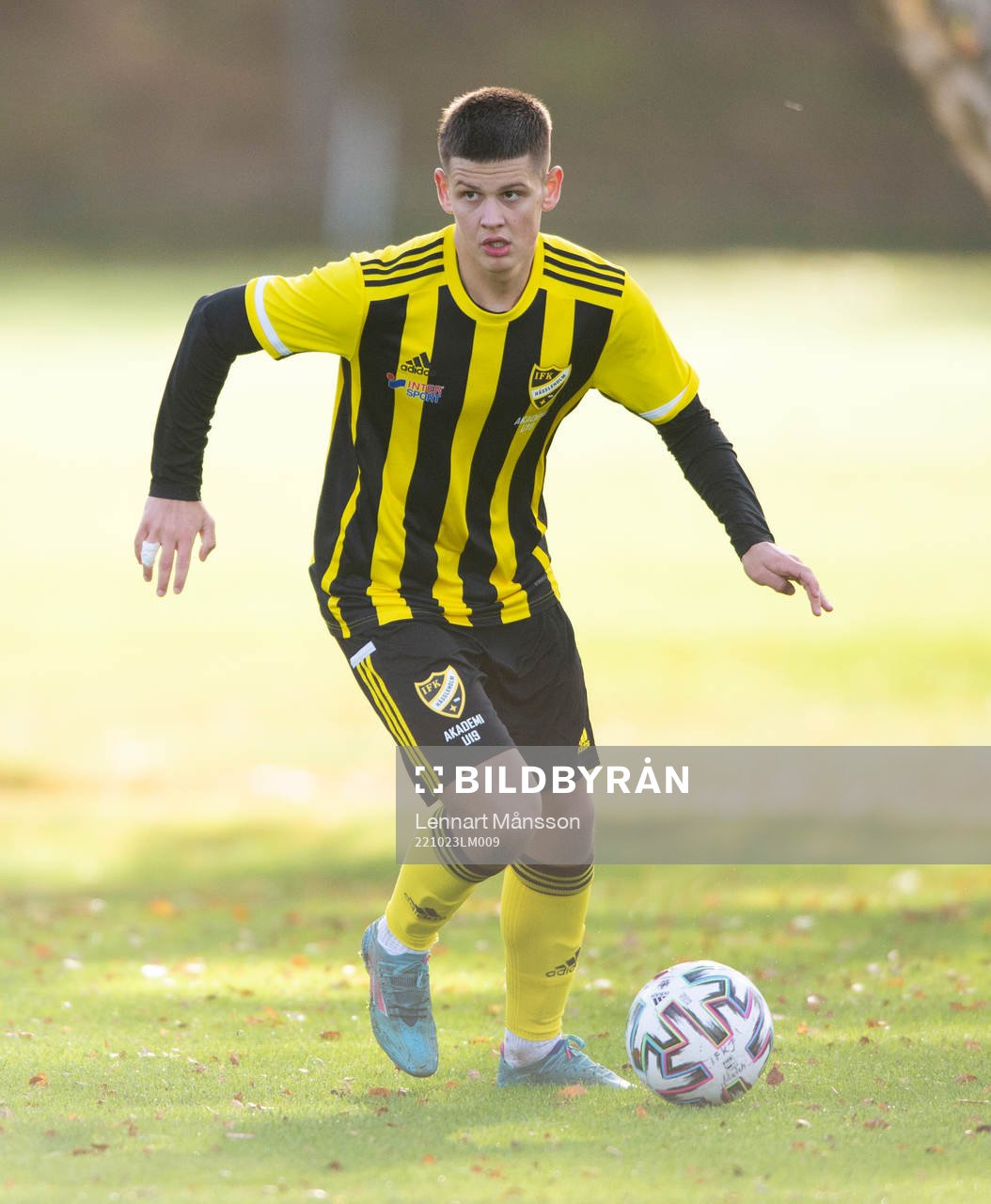 IFK Hässleholms Victor Ahlgren i juniormatchen, kval, U19,