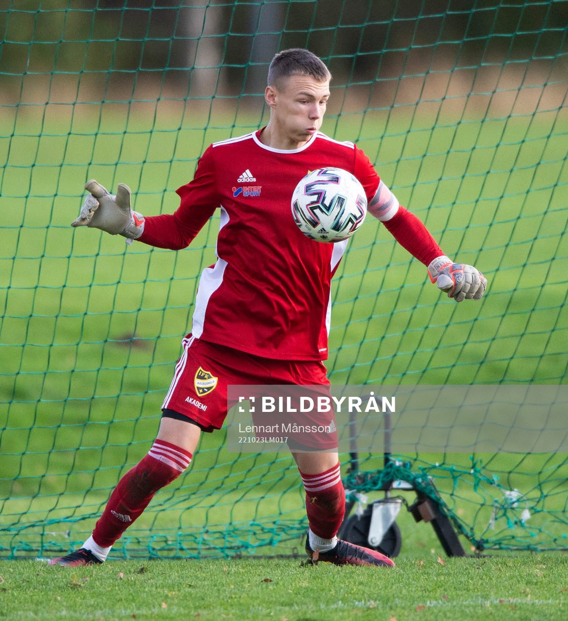 IFK Hässleholms Felix Persson i juniormatchen, kval, U19,