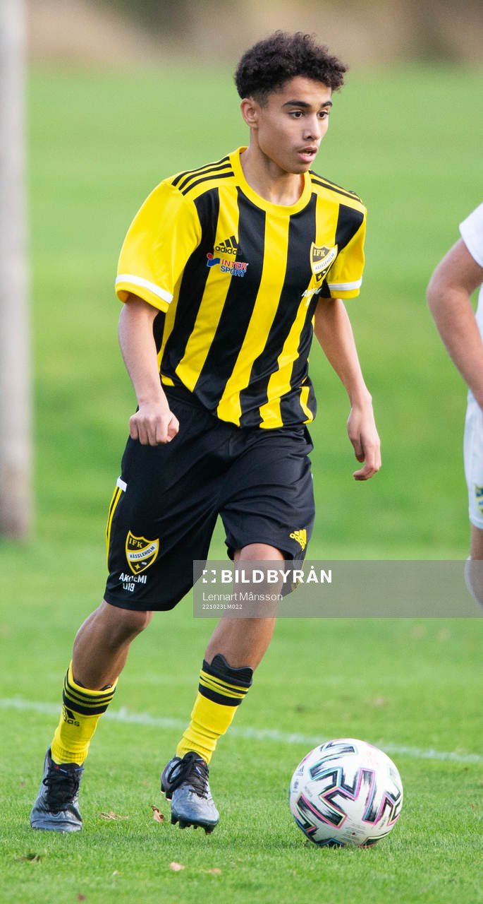 IFK Hässleholms Zeidan Sala i juniormatchen, kval, U19,