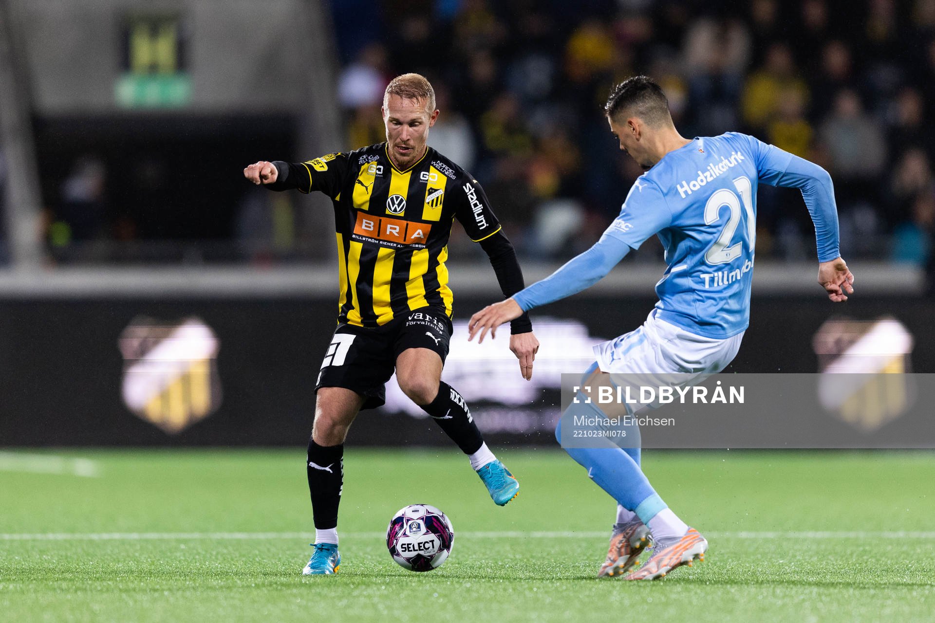 Häckens Mikkel Rygaard Jensen och Malmö FFs Dennis