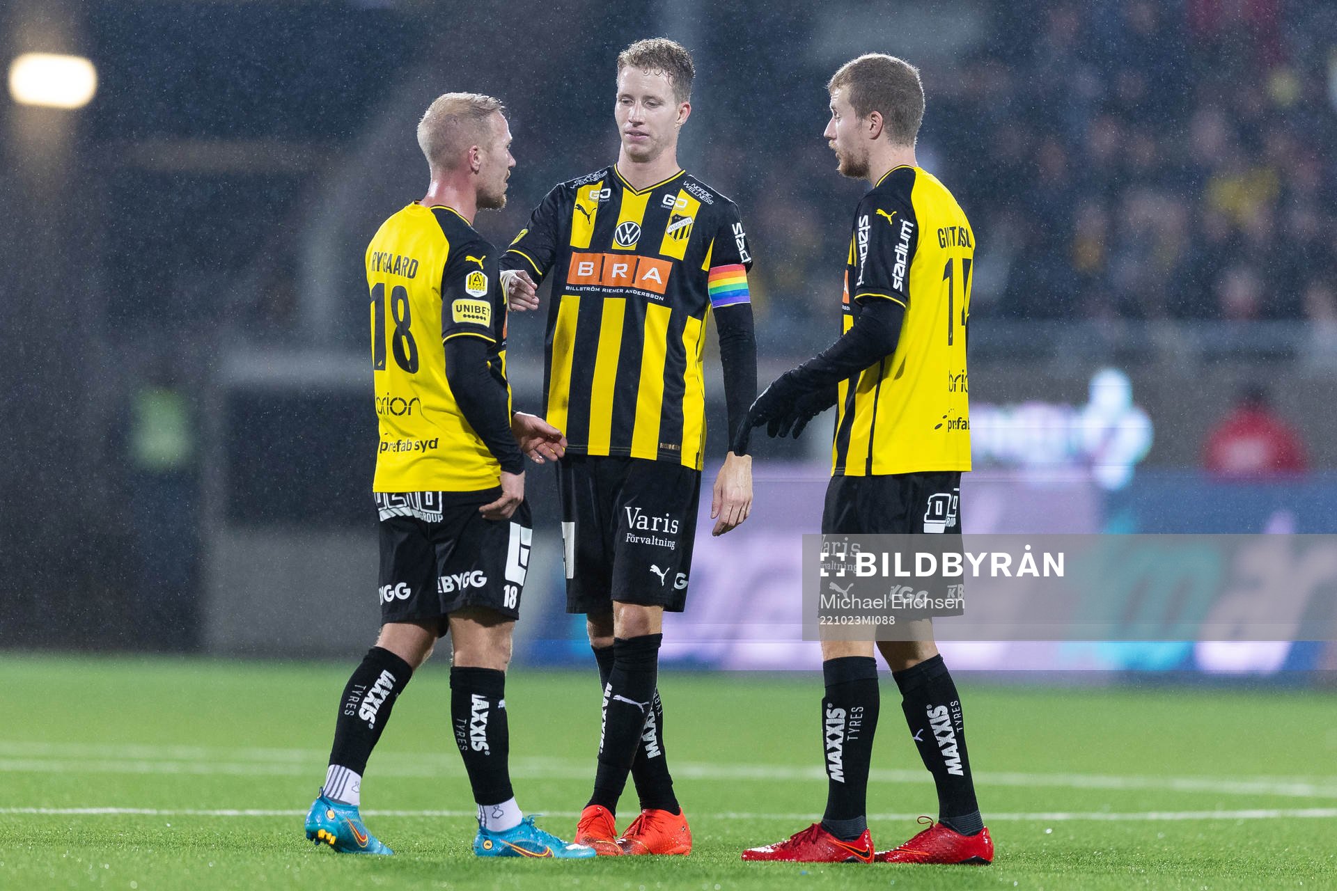 Häckens Mikkel Rygaard Jensen, Samuel Gustafson och Simon