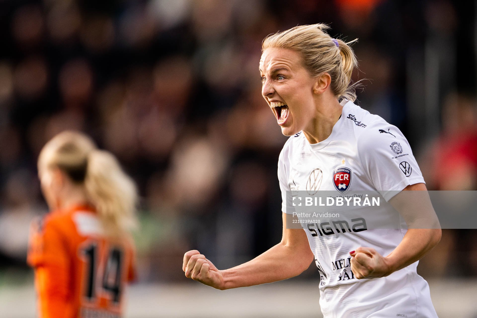 FC Rosengårds Mimmi Larsson jublar