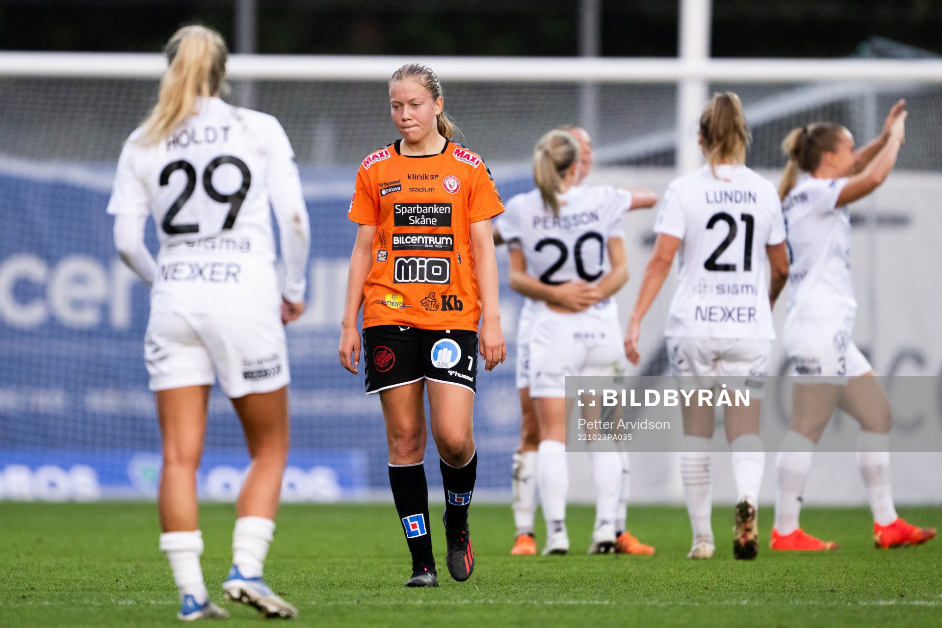 Kristianstads Amanda Jacobsen Andradottir deppar