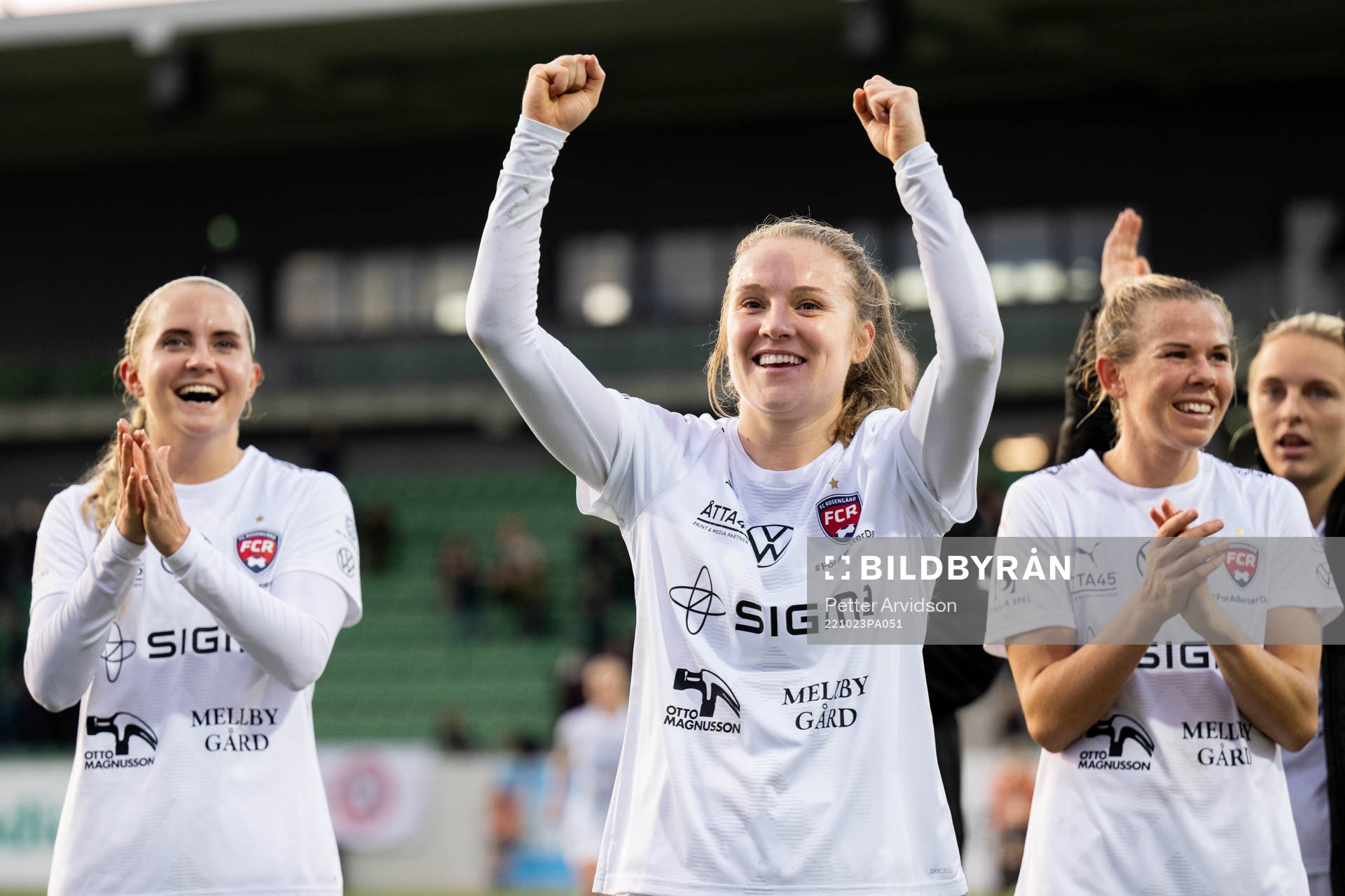 FC Rosengårds Fiona Brown jublar