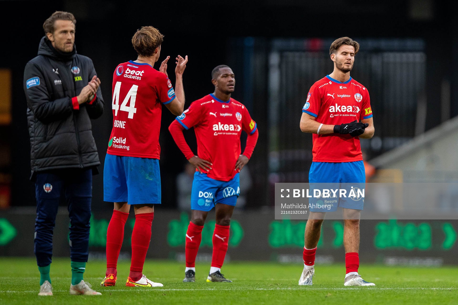 Helsingborgs målvakt Anders Lindegaard, Thomas Rogne och