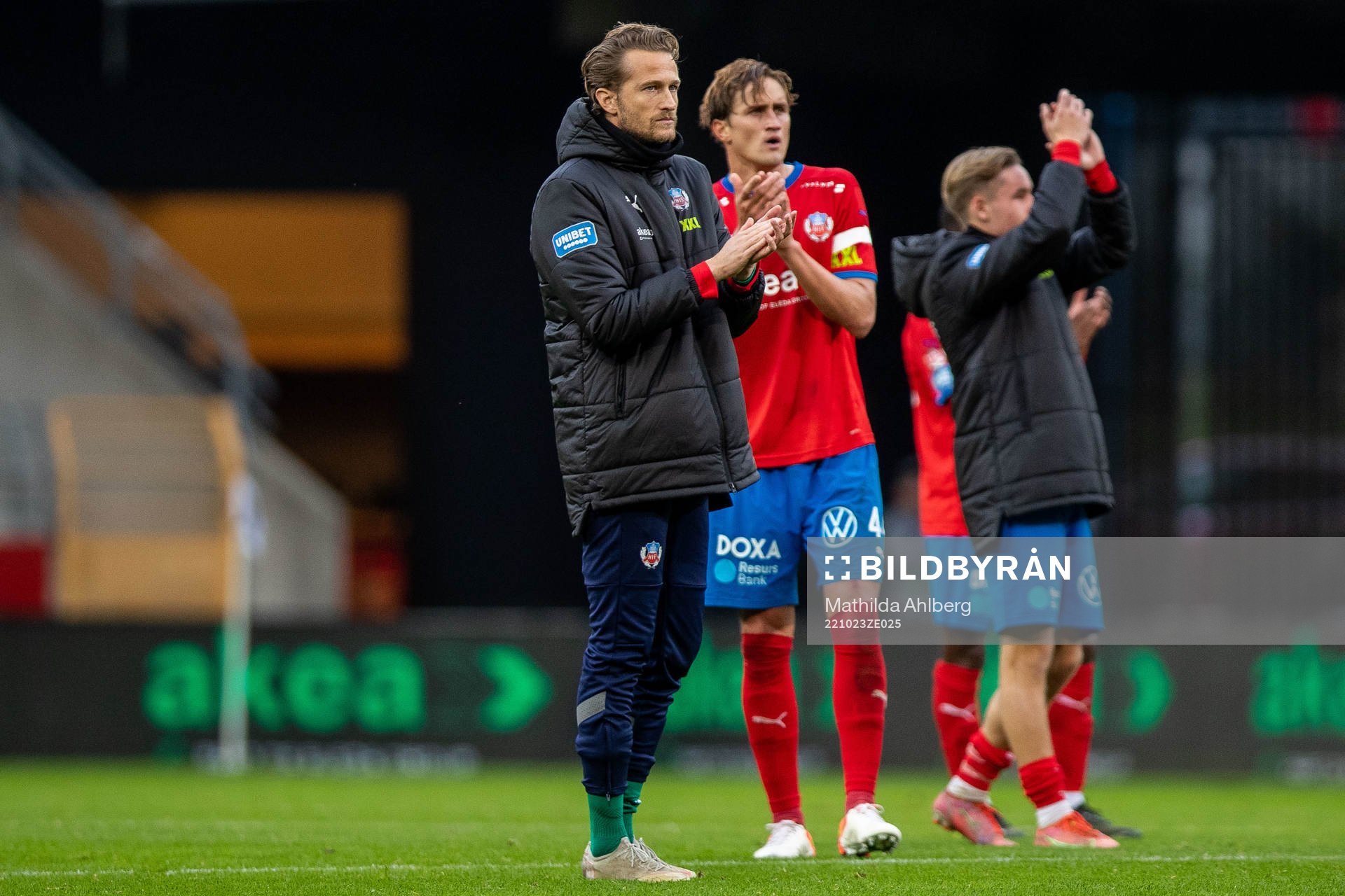 Helsingborgs målvakt Anders Lindegaard och Thomas Rogne