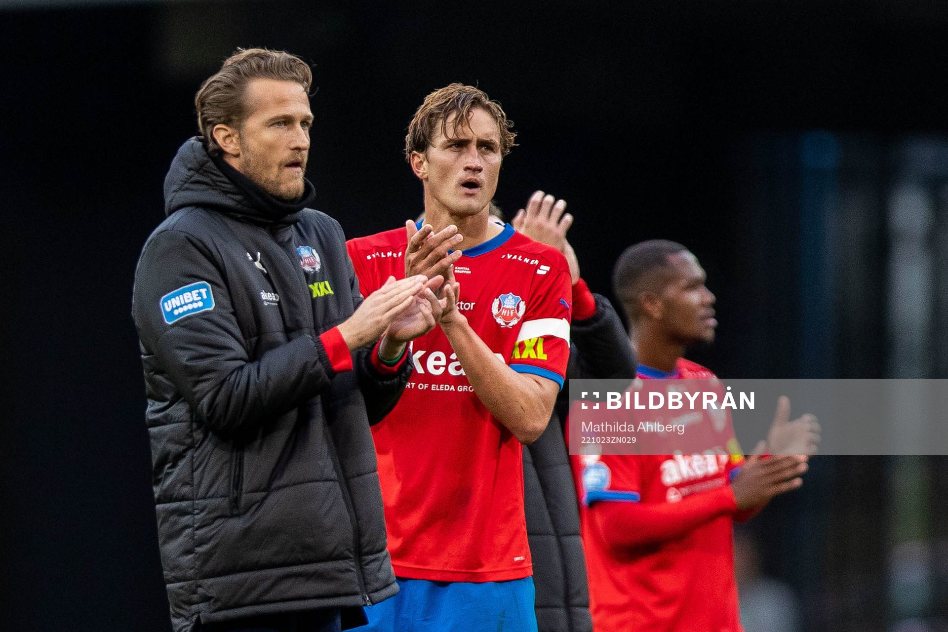 Helsingborgs målvakt Anders Lindegaard och Thomas Rogne