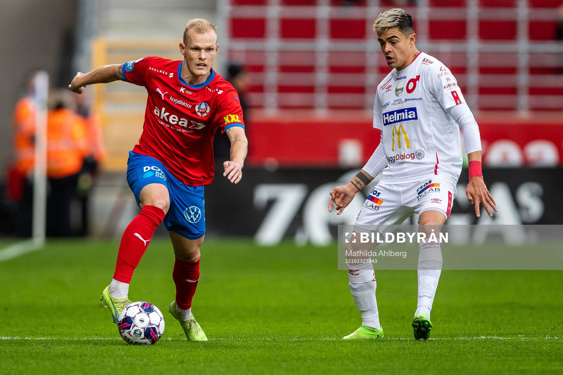Helsingborgs Philip Rejnhold och Degerfors Diego Campos