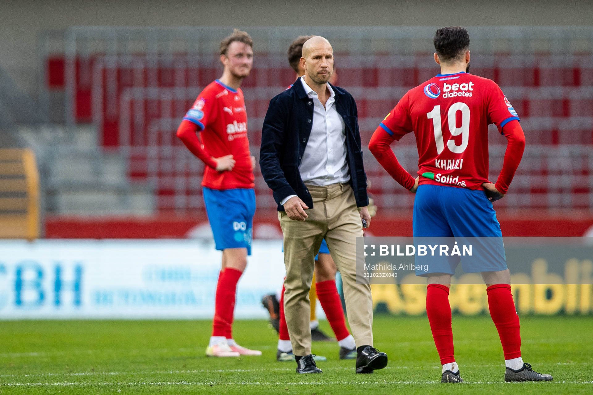 Helsingborgs tränare Mattias Lindström deppar