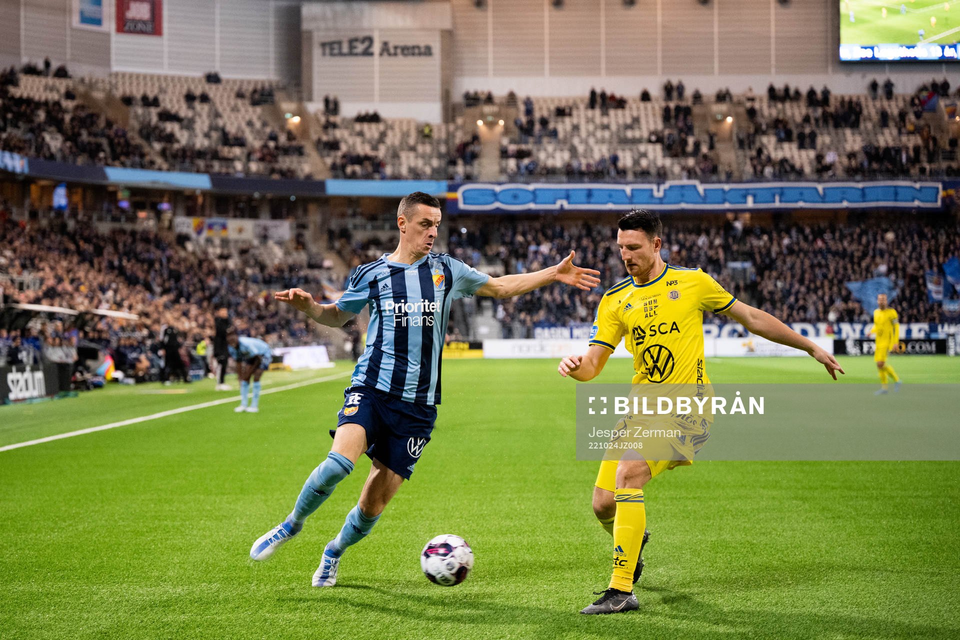 Djurgårdens Haris Radetinac och GIF Sundsvalls Alexander