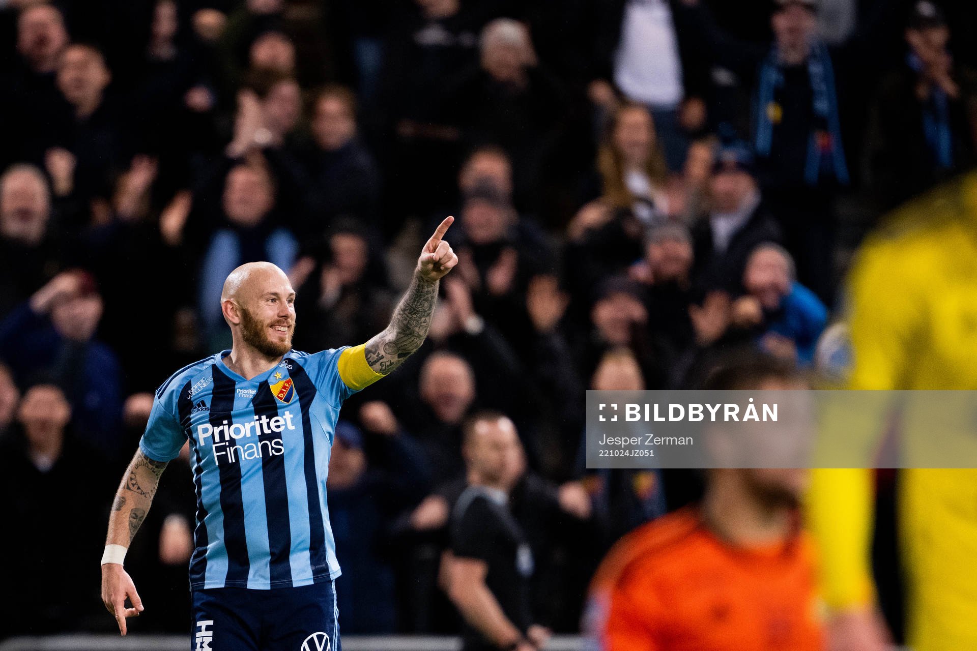 Djurgårdens Magnus Eriksson jublar